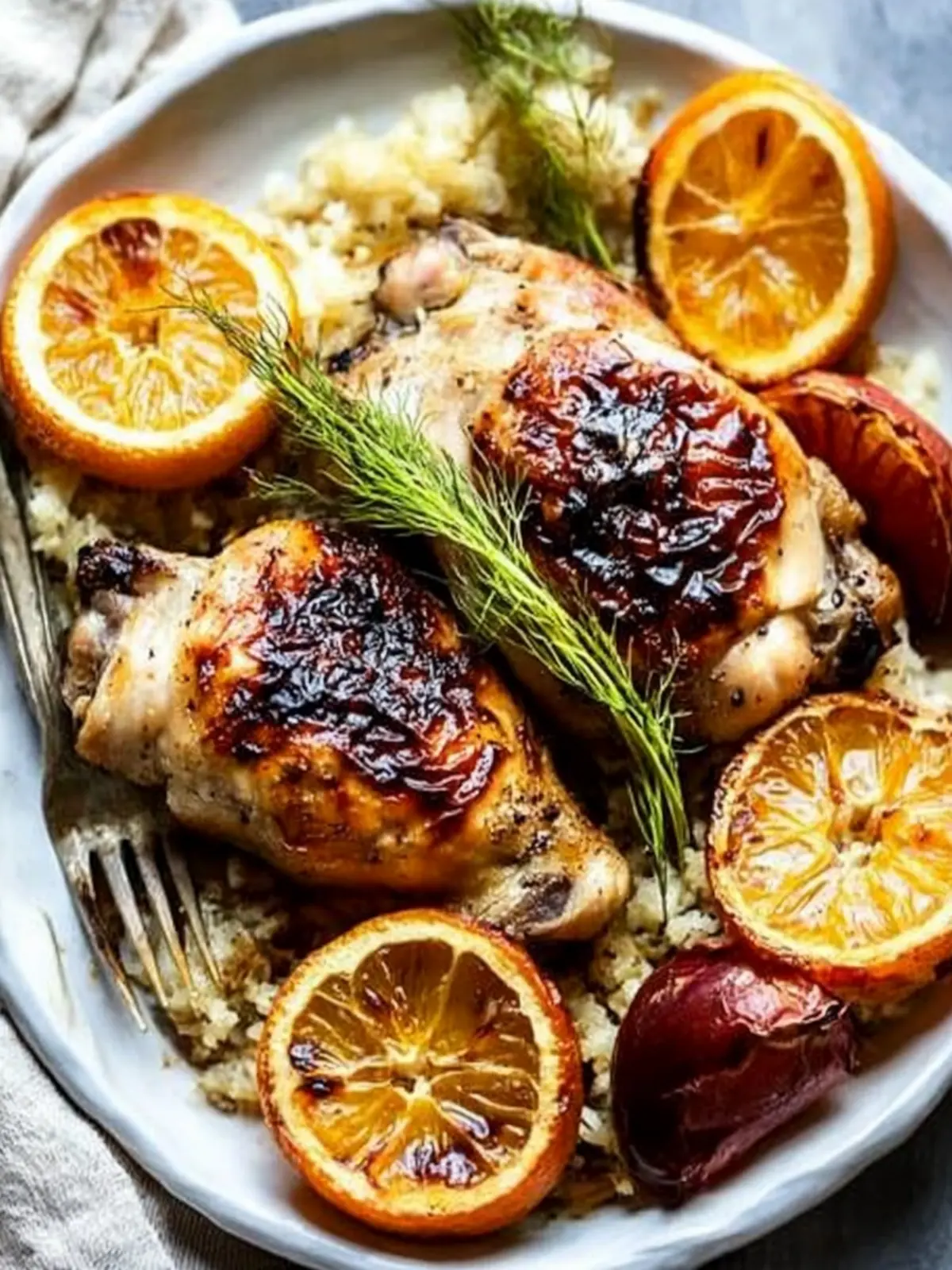 Savory Oven-Roasted Orange Chicken with Fennel Delight 2 Oven-Roasted Orange Chicken with Fennel