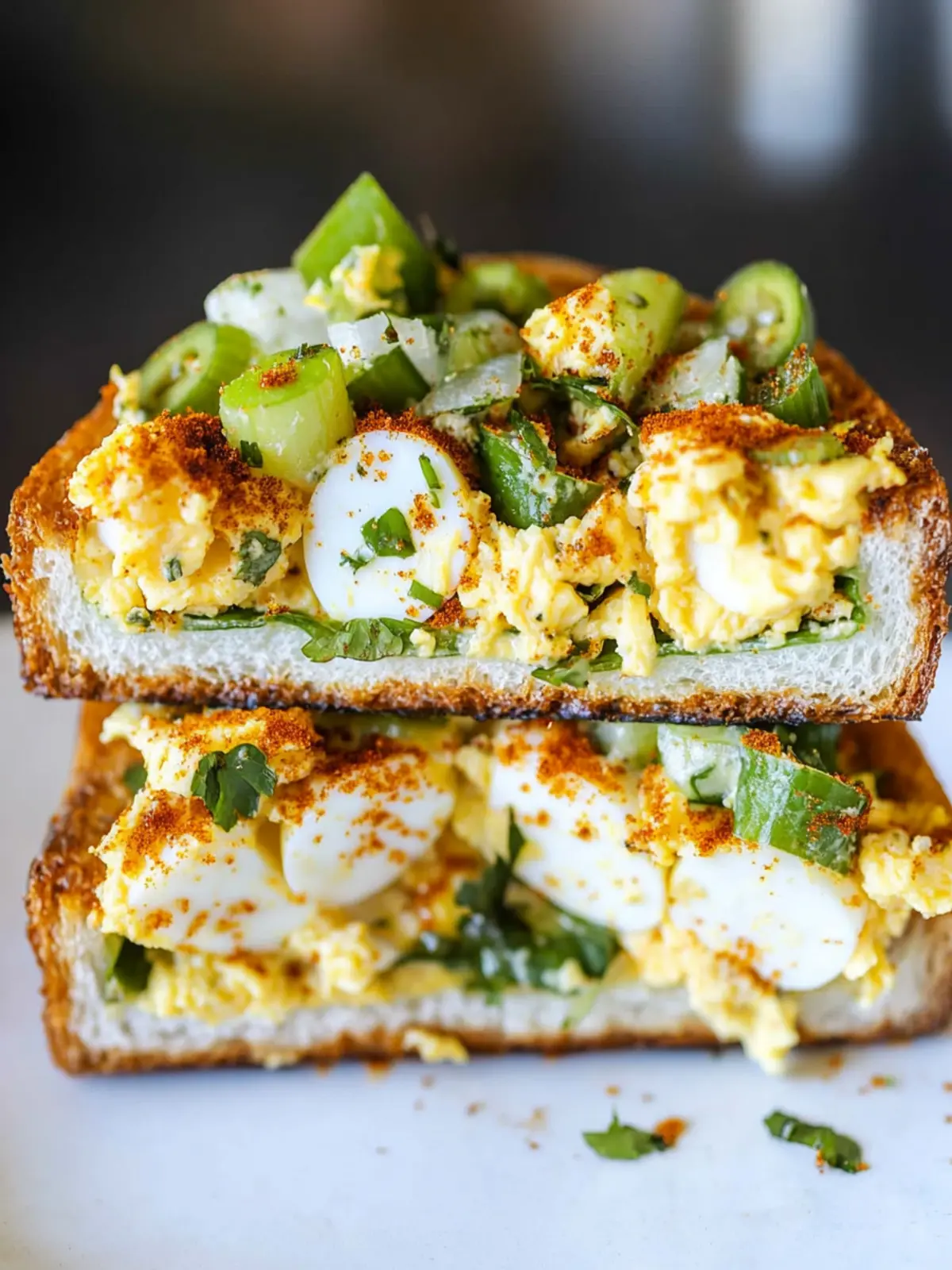 Crispy Egg Salad with Spicy Sriracha and Creamy Mozzarella 5 Crispy Egg Salad