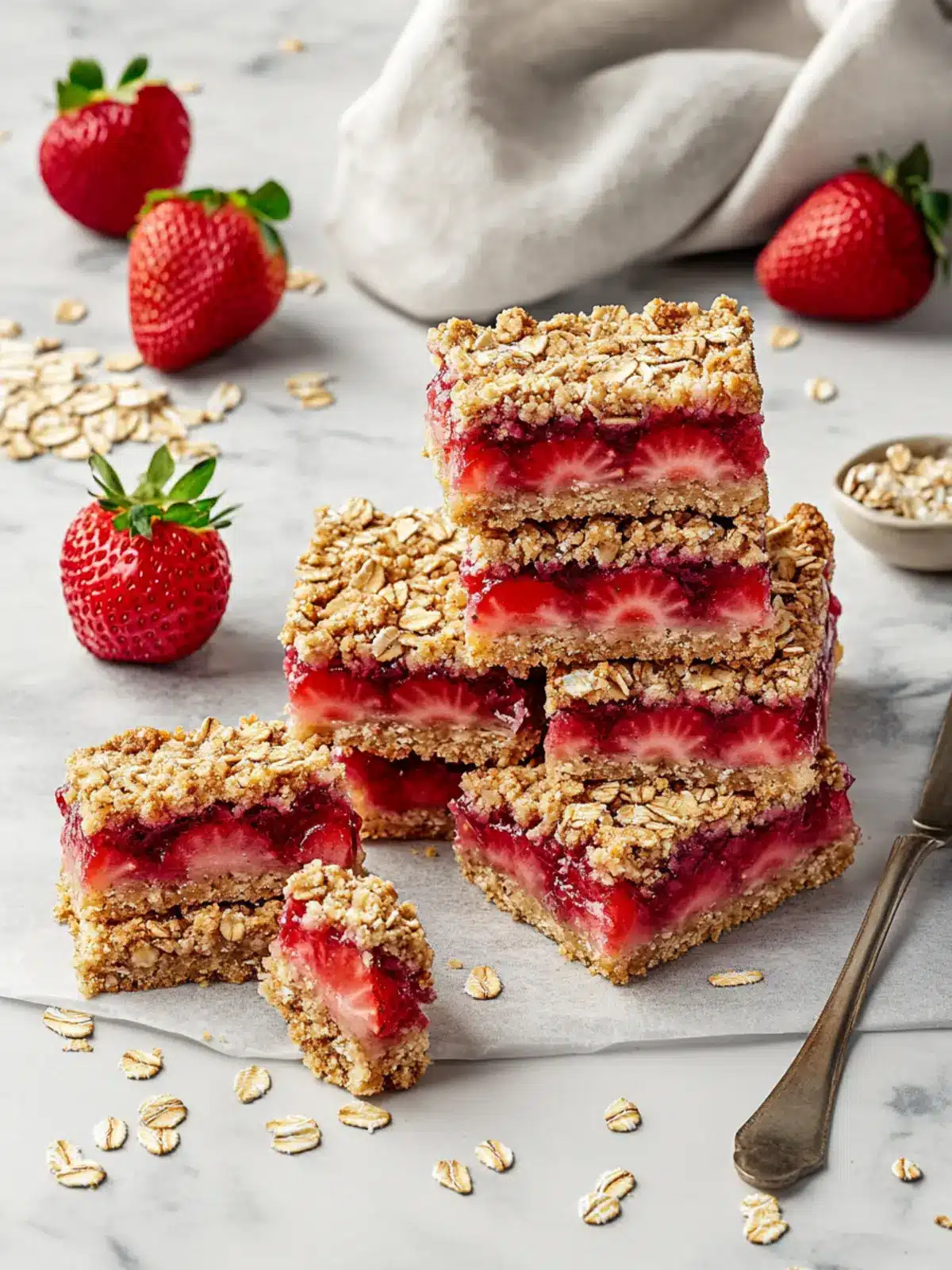 Strawberry Oatmeal Crumble Bars - Your New Favorite Comfort Treat 4 Strawberry Oatmeal Crumble Bars