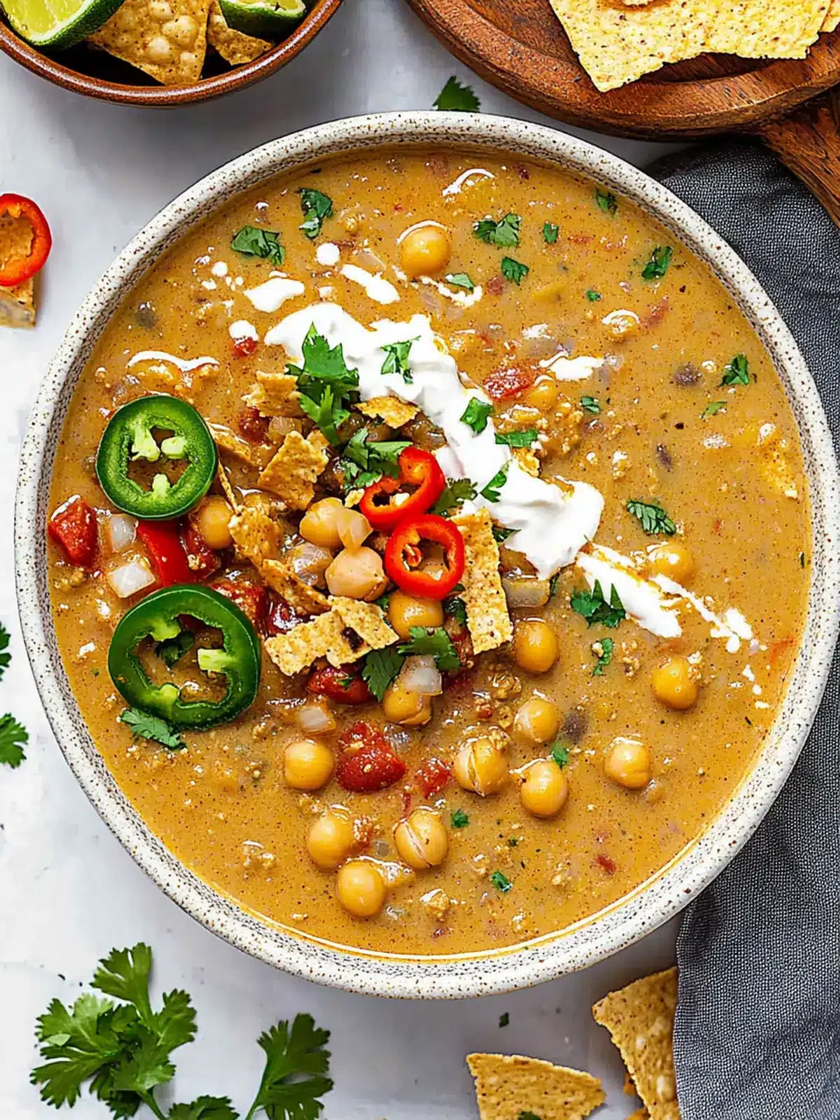 Cozy Up with Vegan White Chickpea Chili That's Bursting with Flavor 4 Vegan White Chickpea Chili