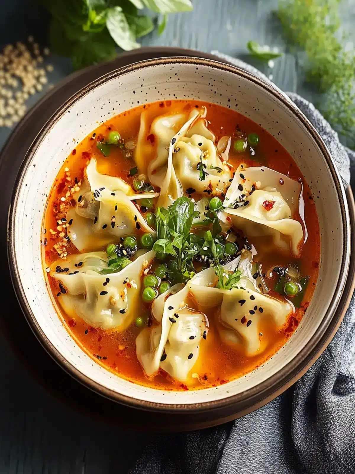 Wonton Soup with Spicy Broth to Ignite Your Taste Buds 4 Wonton Soup with Spicy Broth