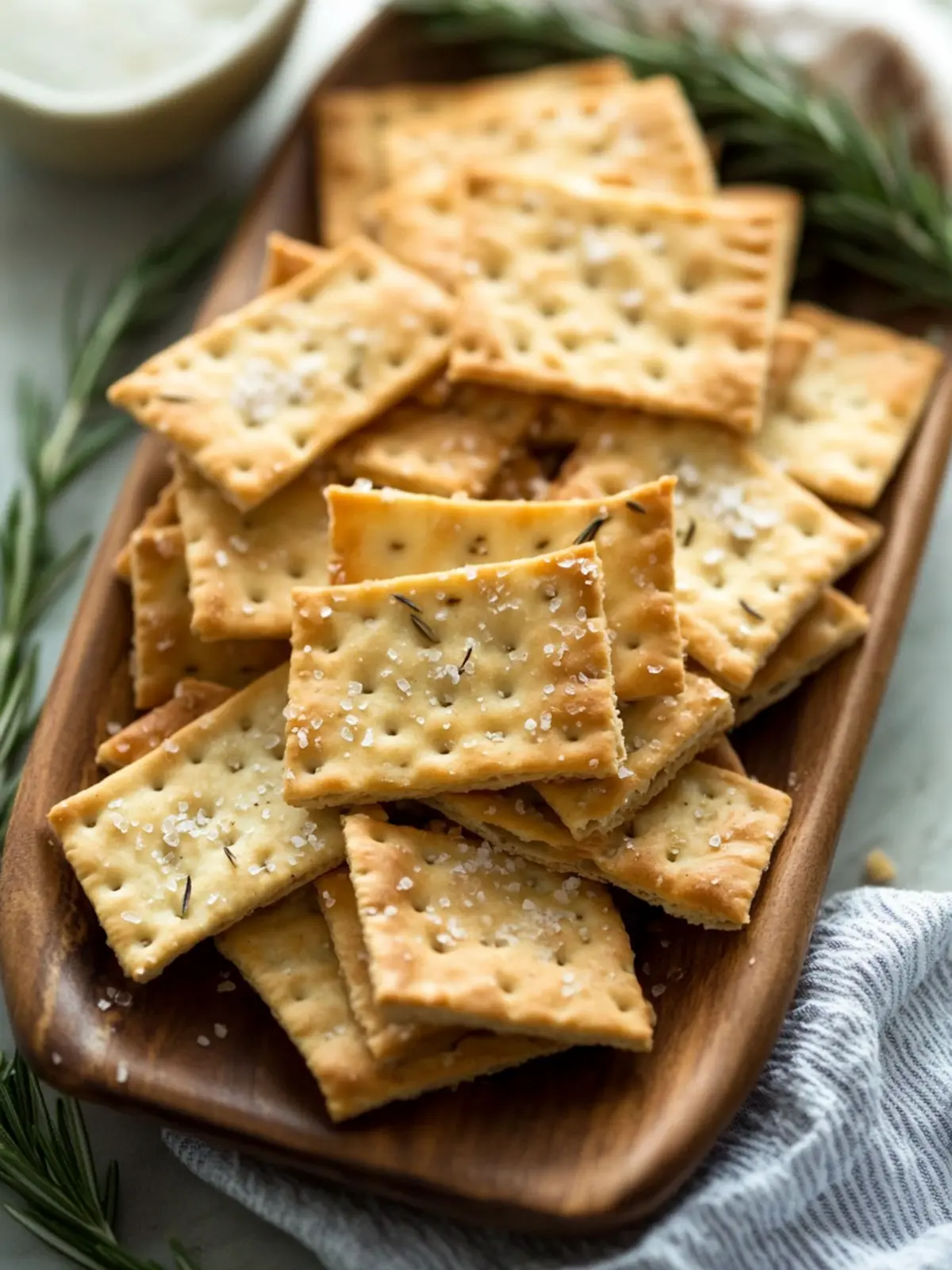 Irresistibly Crunchy Homemade Rosemary Sea Salt Crackers 5 Homemade Rosemary Sea Salt Crackers