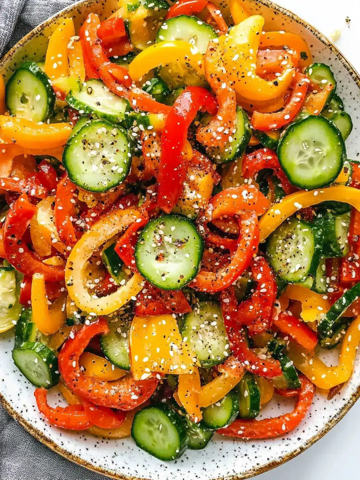 Viral Cucumber Pepper Salad