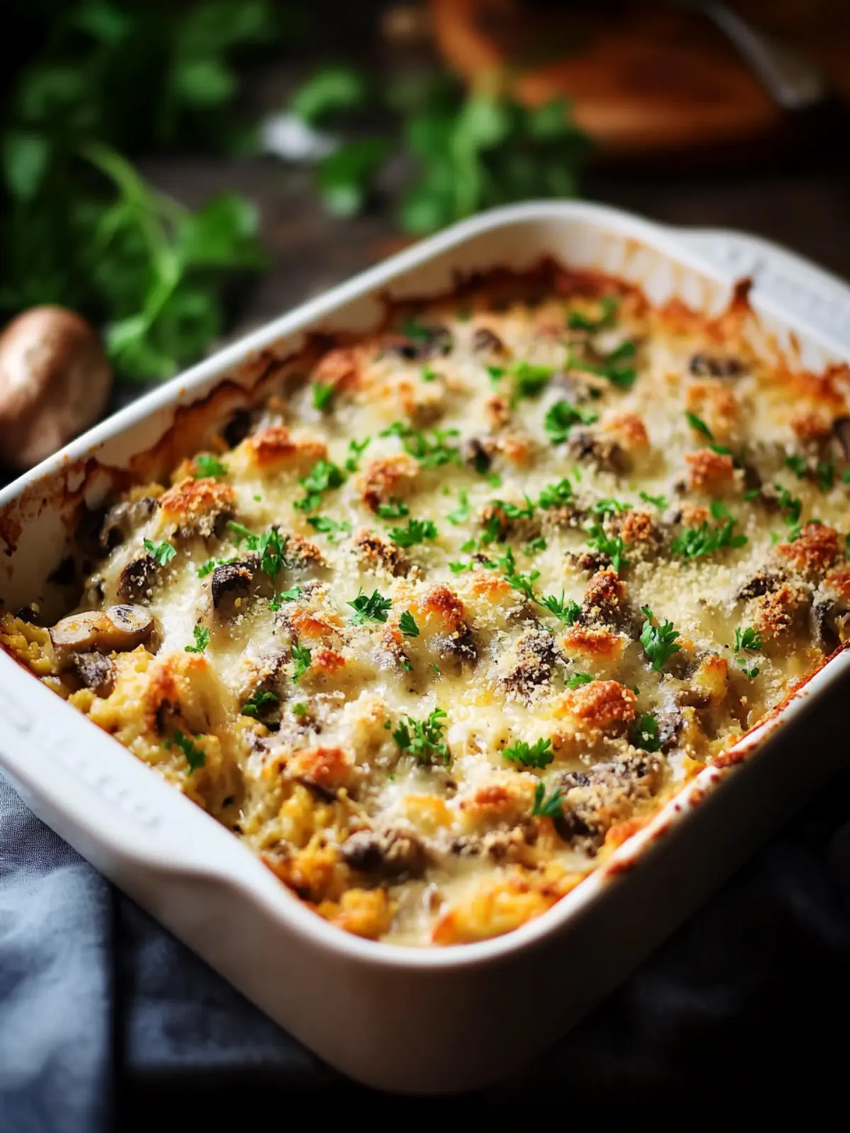 Savory Stuffed Mushroom Casserole Perfect for Cozy Nights 4 Stuffed Mushroom Casserole