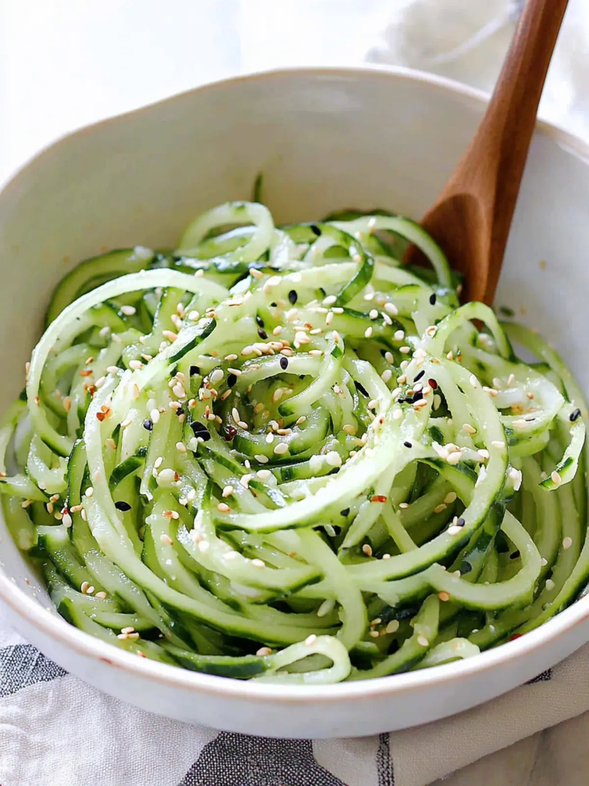 Sesame Cucumber Spiralized Salad