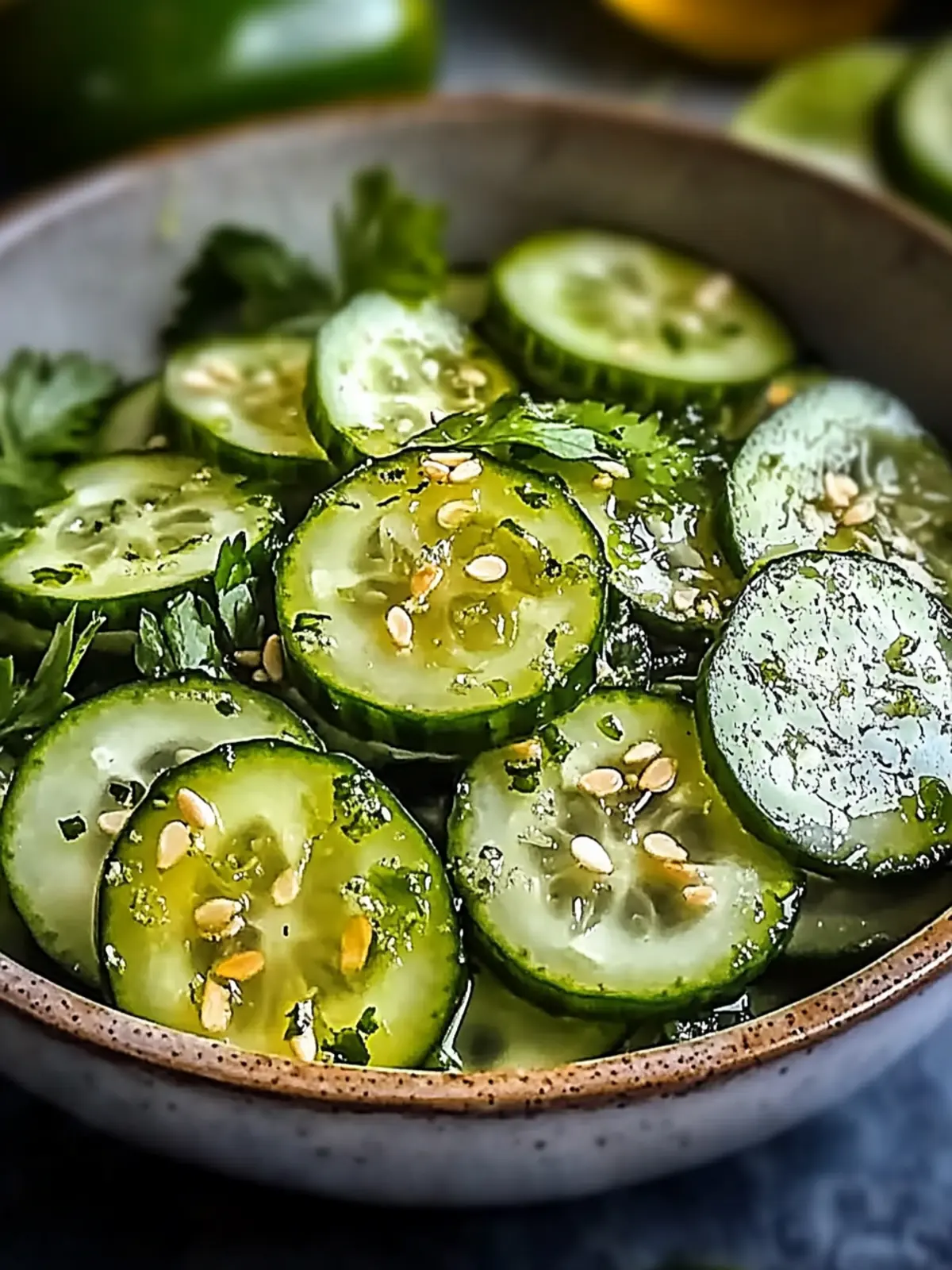 Honey Lime Cucumber Salad