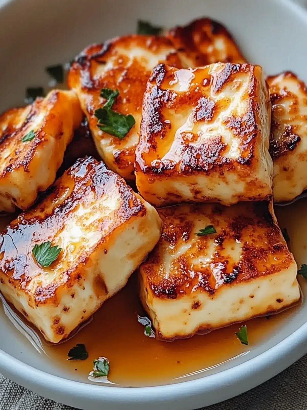 Crispy Air-Fried Halloumi with Honey Drizzle in 10 Minutes! 4 Crispy Air-Fried Halloumi with Honey Drizzle
