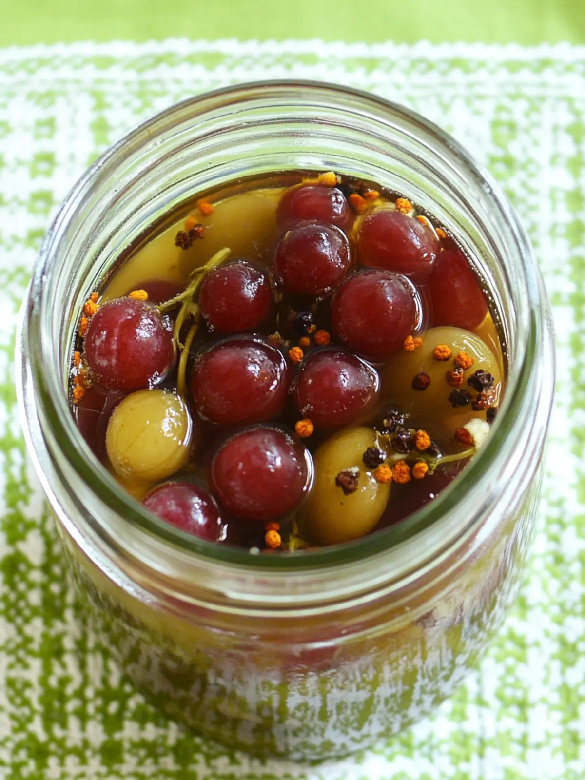 Sweet and Spicy Pickled Grapes with Goat Cheese Perfection 4 Sweet and Spicy Pickled Grapes with Goat Cheese