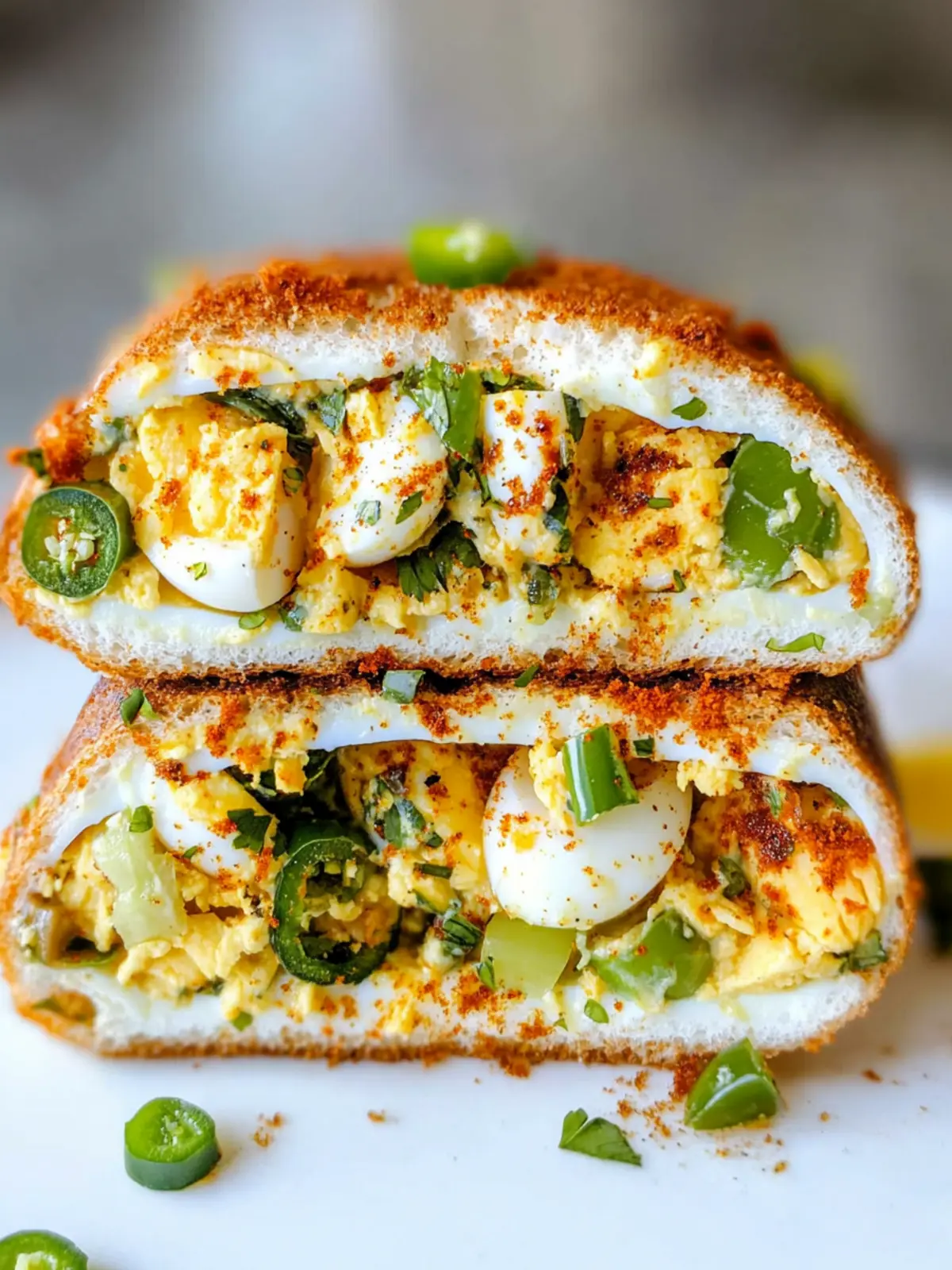 Crispy Egg Salad with Spicy Sriracha and Creamy Mozzarella 2 Crispy Egg Salad