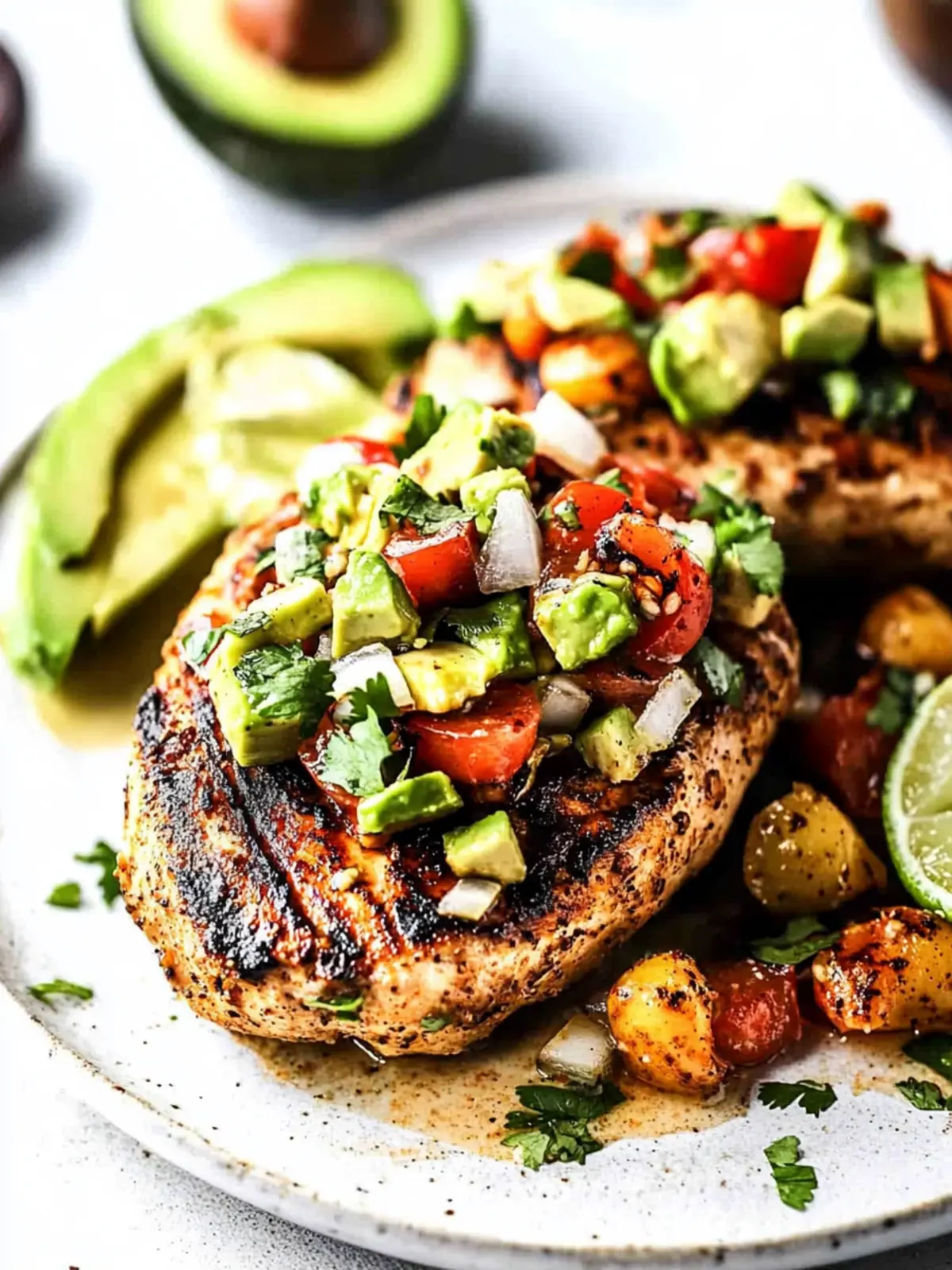 Fiesta Lime Chicken Recipe with Avocado
