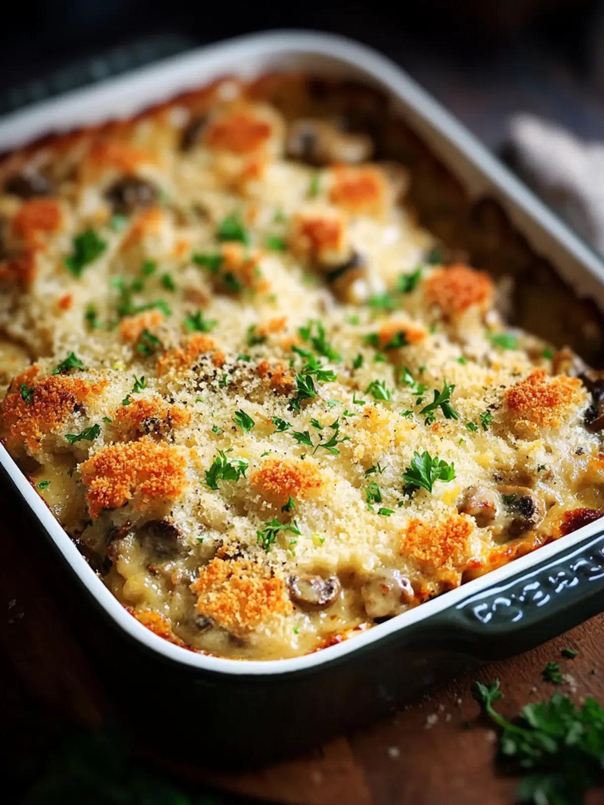 Savory Stuffed Mushroom Casserole Perfect for Cozy Nights 3 Stuffed Mushroom Casserole