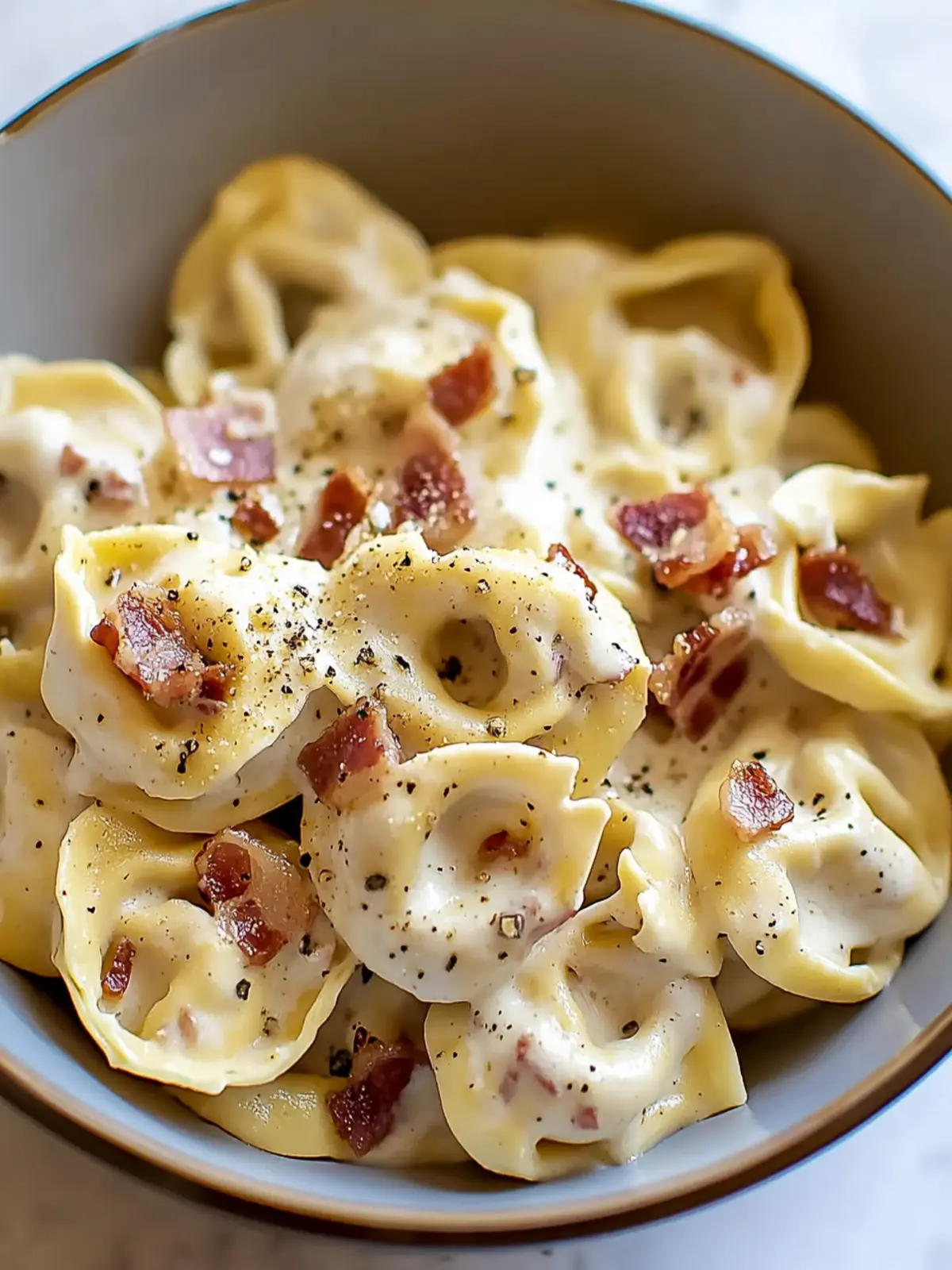 Creamy Indulgent Bacon Cream Cheese Tortellini You’ll Love 3 Indulgent Bacon Cream Cheese Tortellini