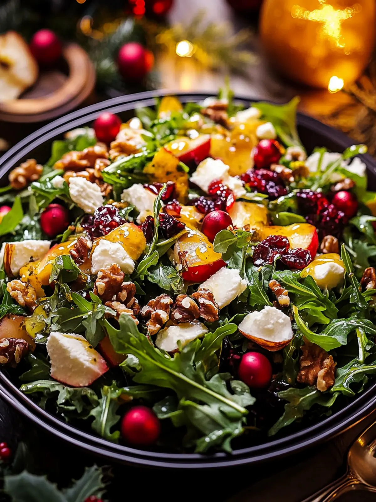 Delicious Christmas Salad with Honey Mustard Dressing Magic 3 Christmas Salad with Honey Mustard Dressing