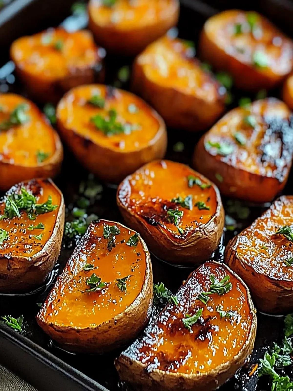 Garlic Butter Roasted Sweet Potatoes: Comfort on Your Plate 3 Garlic Butter Roasted Sweet Potatoes