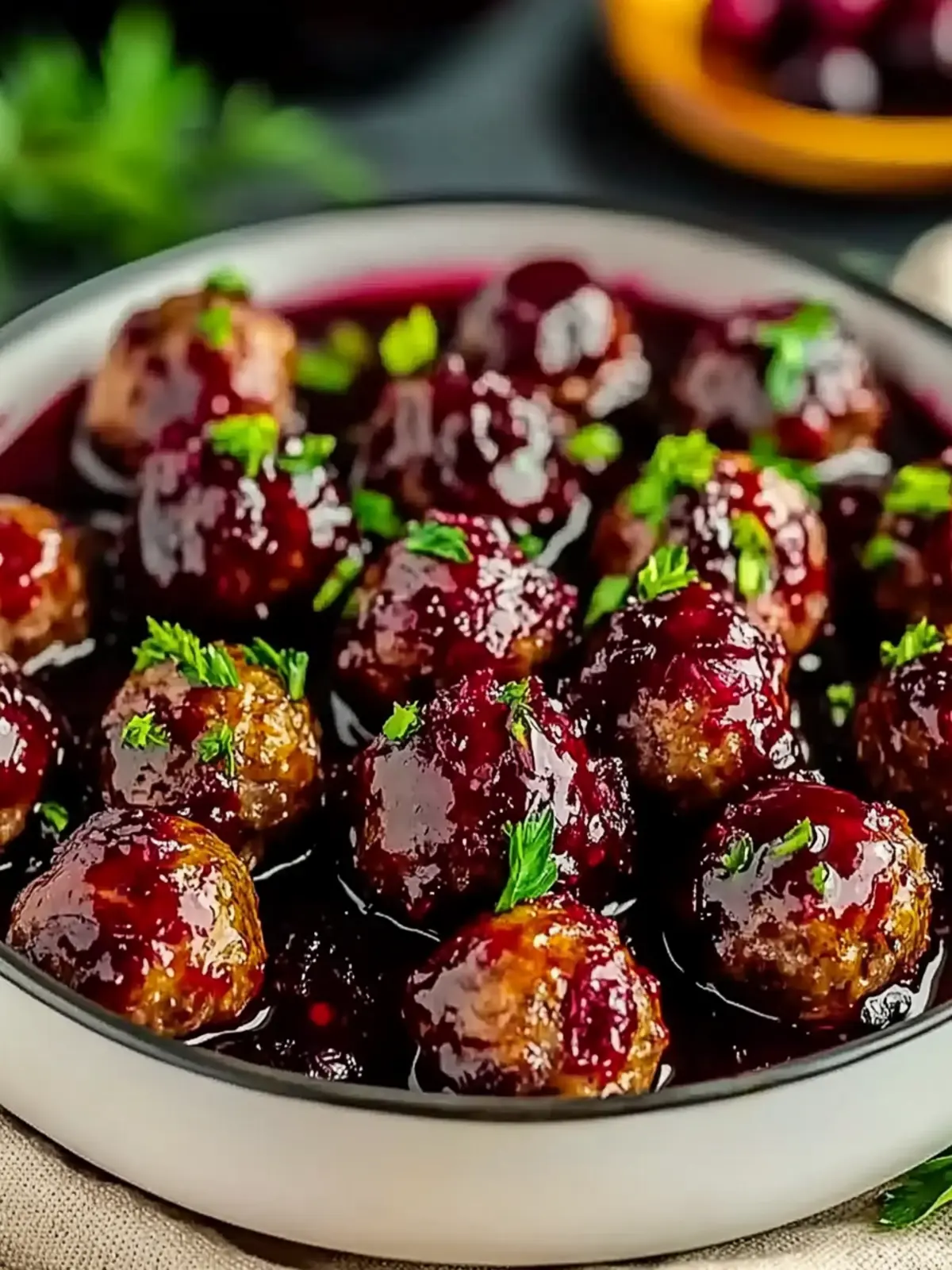 Quick Christmas Cranberry Meatballs