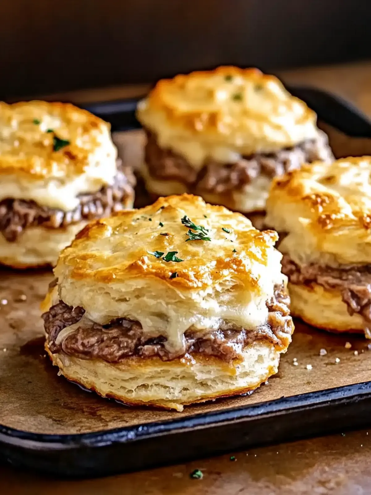 Baked French Dip Biscuits for a Cozy Family Dinner Delight 4 Baked French Dip Biscuits