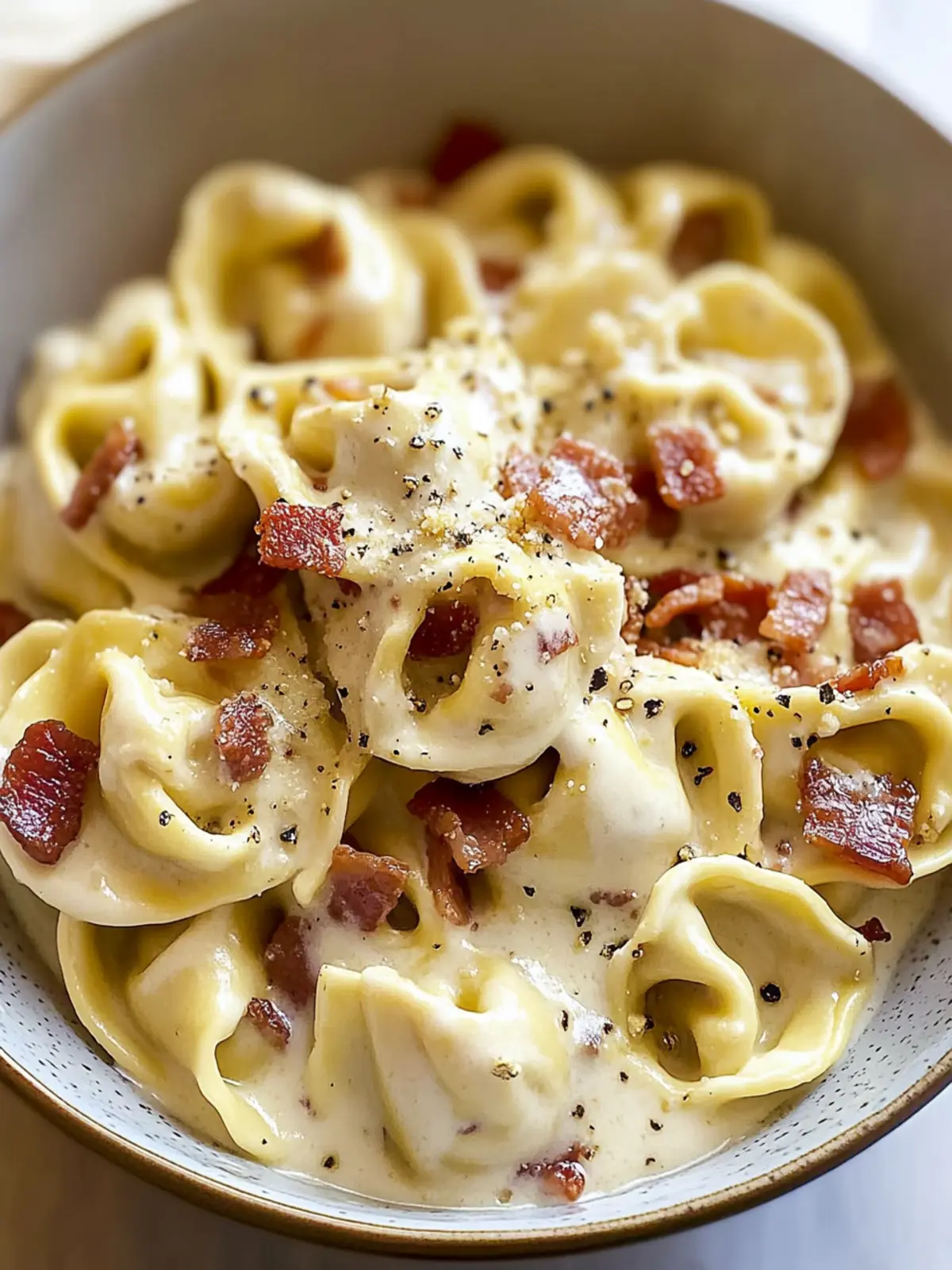 Creamy Indulgent Bacon Cream Cheese Tortellini You’ll Love 4 Indulgent Bacon Cream Cheese Tortellini