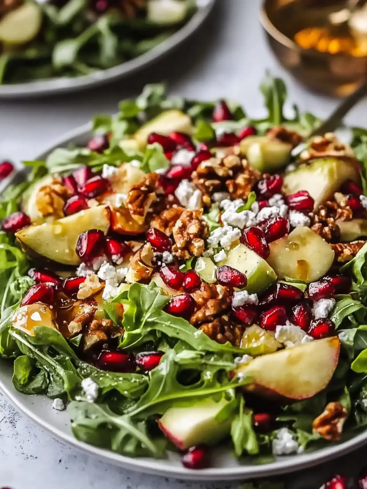 Pomegranate Christmas Salad with Honey Mustard Magic 3 Pomegranate Christmas Salad with Honey Mustard Dressing