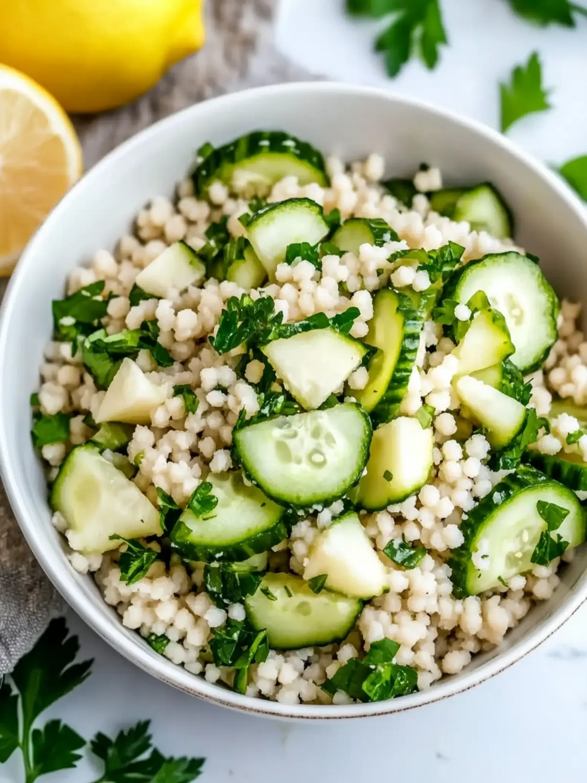 Delightful Flavorful Cucumber Couscous Salad for Summer Fun 2 Flavorful Cucumber Couscous Salad