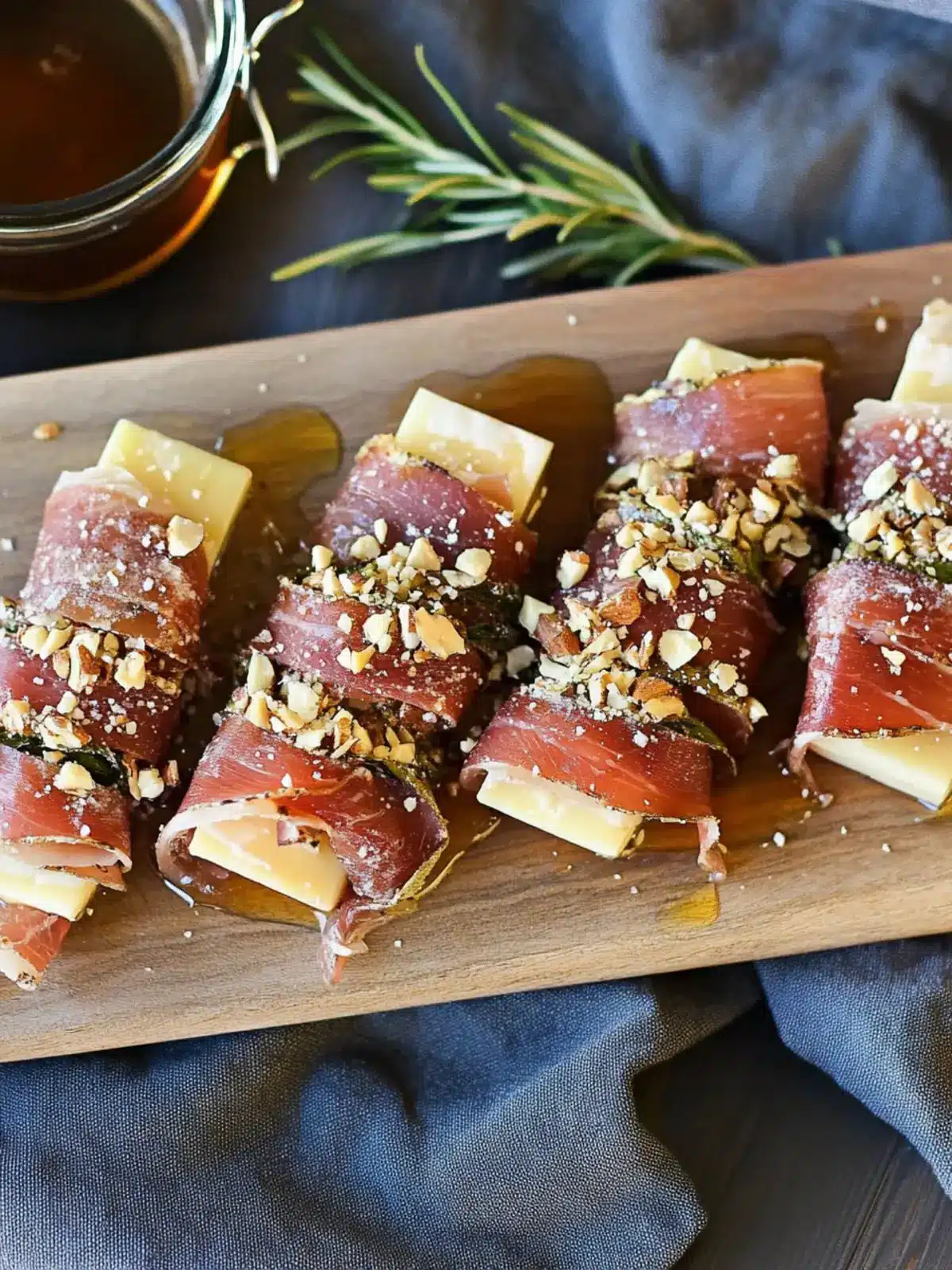 Crispy Prosciutto Wrapped Boursin Cheese with Honey Bliss 5 Crispy Prosciutto Wrapped Boursin Cheese with Honey and Chopped Nuts