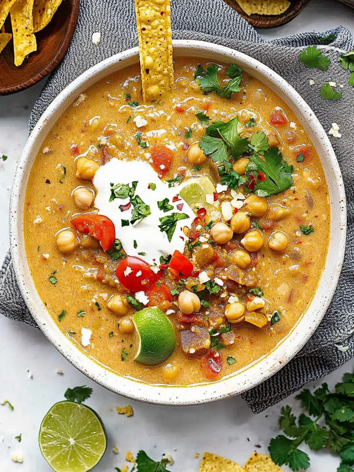 Cozy Up with Vegan White Chickpea Chili That's Bursting with Flavor 3 Vegan White Chickpea Chili