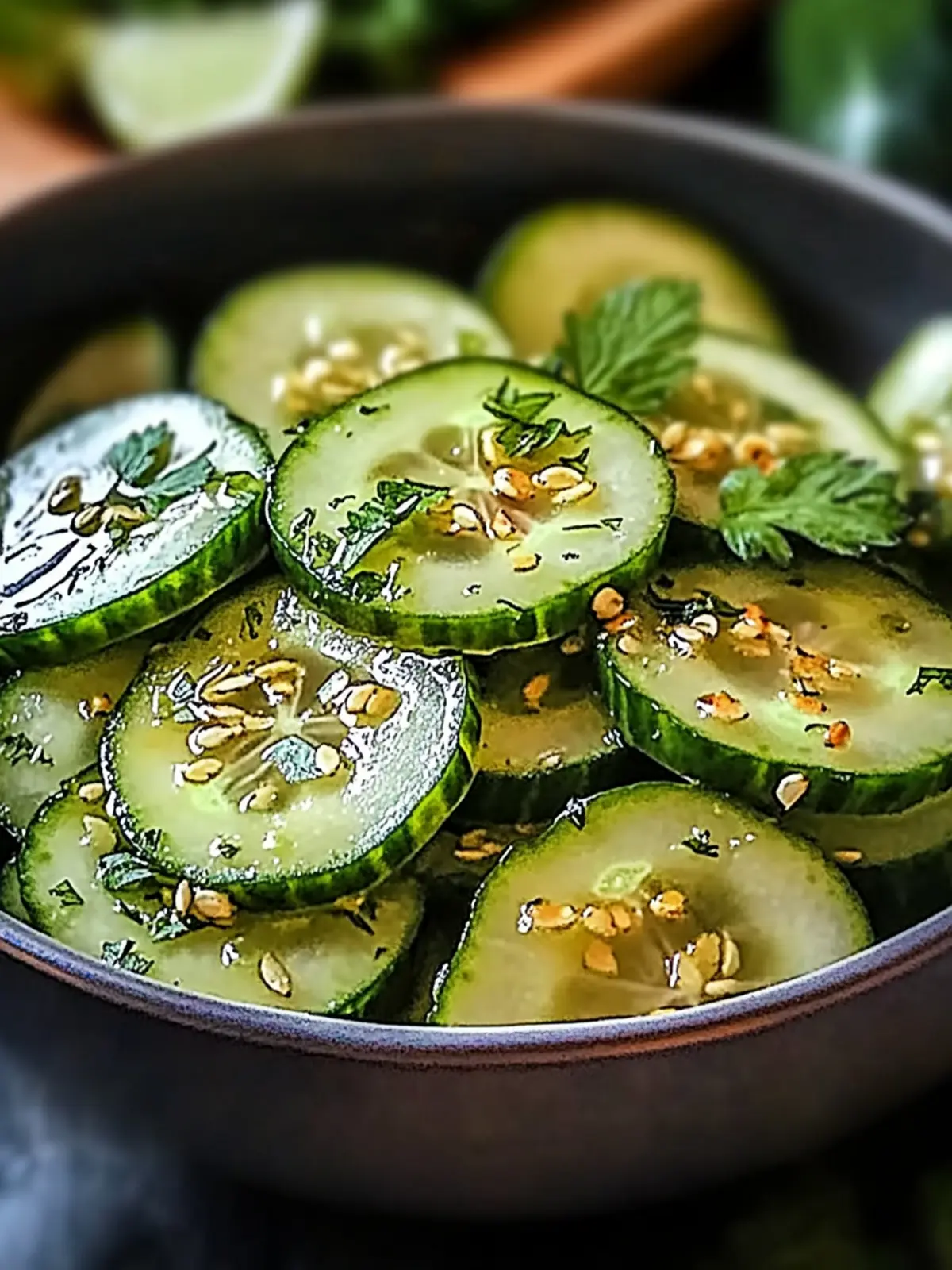 Honey Lime Cucumber Salad