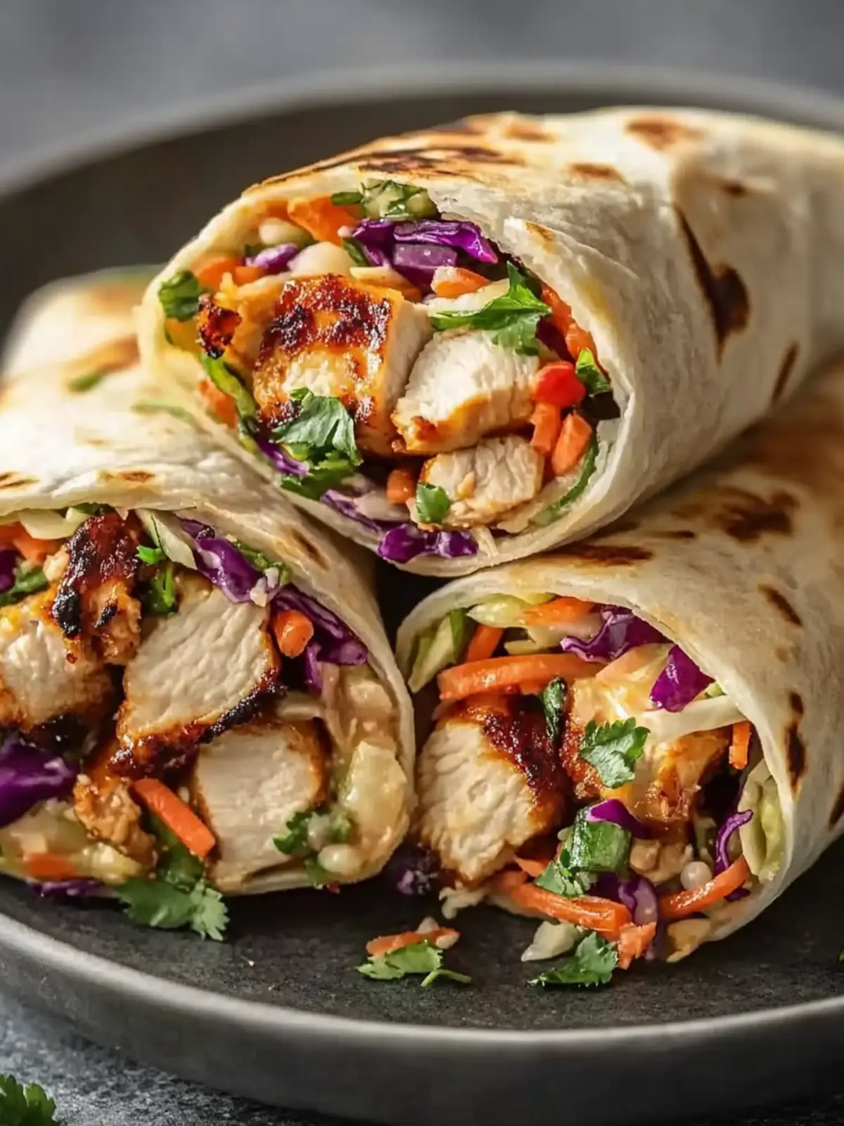 Unforgettable Thai Chicken Wrap with Crunchy Asian Slaw Magic 2 Thai Chicken Wrap with Crunchy Asian Slaw