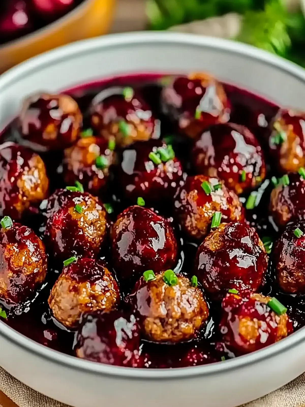 Quick Christmas Cranberry Meatballs