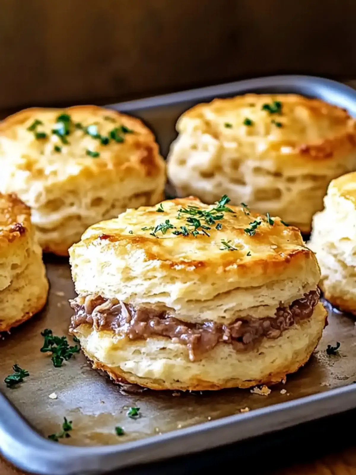 Baked French Dip Biscuits for a Cozy Family Dinner Delight 2 Baked French Dip Biscuits