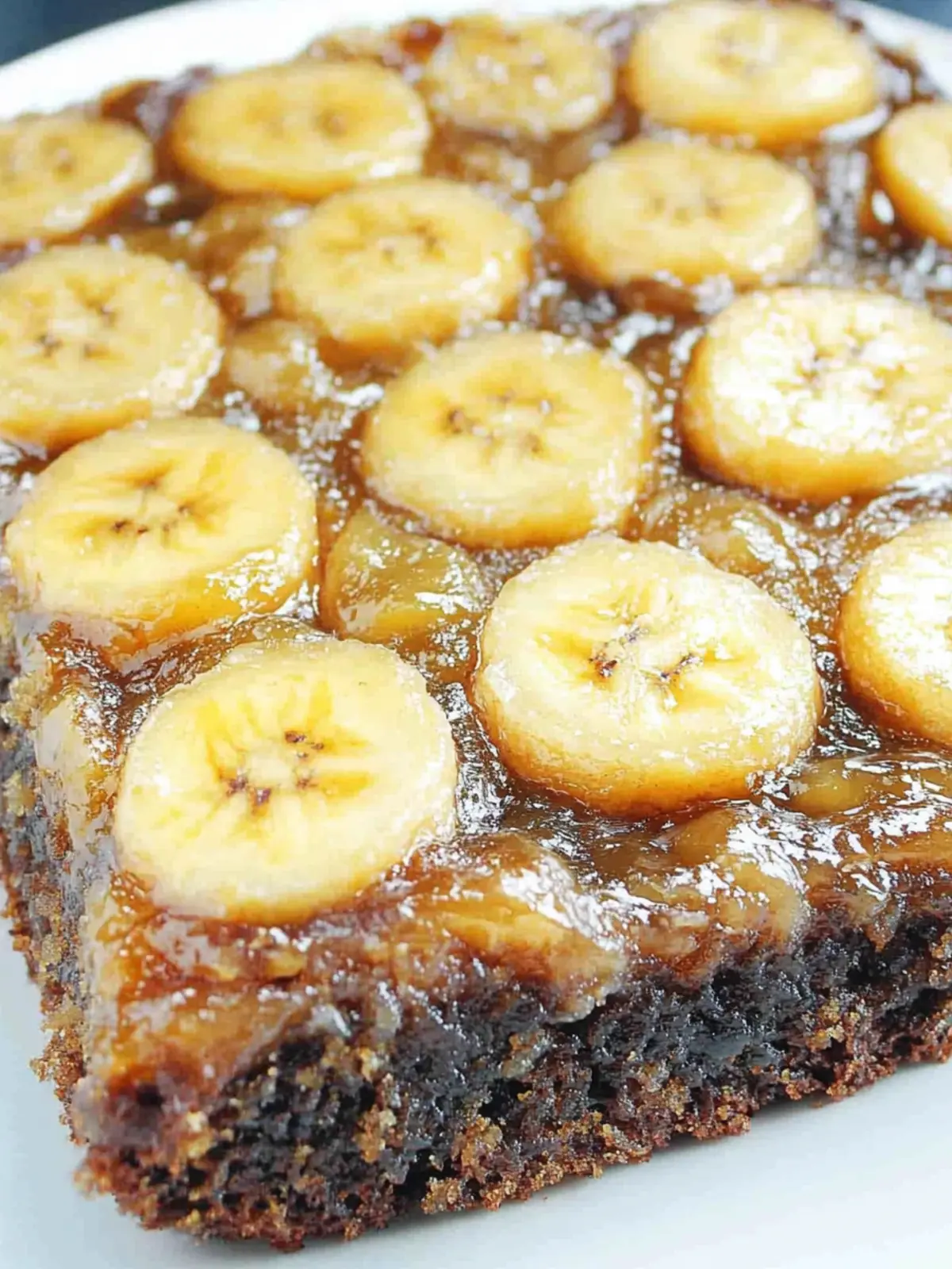 Moist Banana Upside Down Cake with Caramel Bliss 3 Banana Upside Down Cake