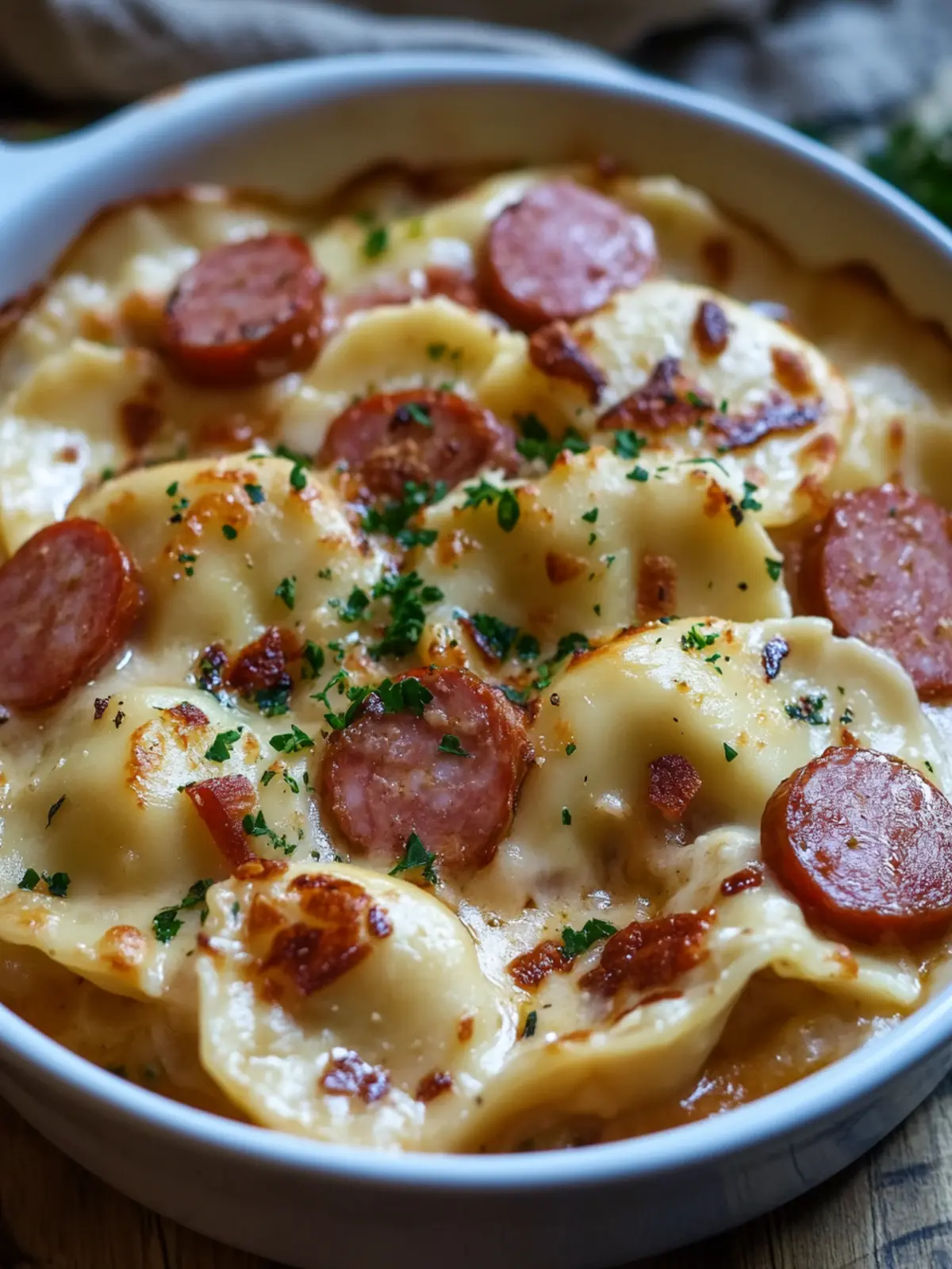 Hearty Crockpot Pierogi Casserole with Kielbasa Delight 2 Crockpot Pierogi Casserole with Kielbasa