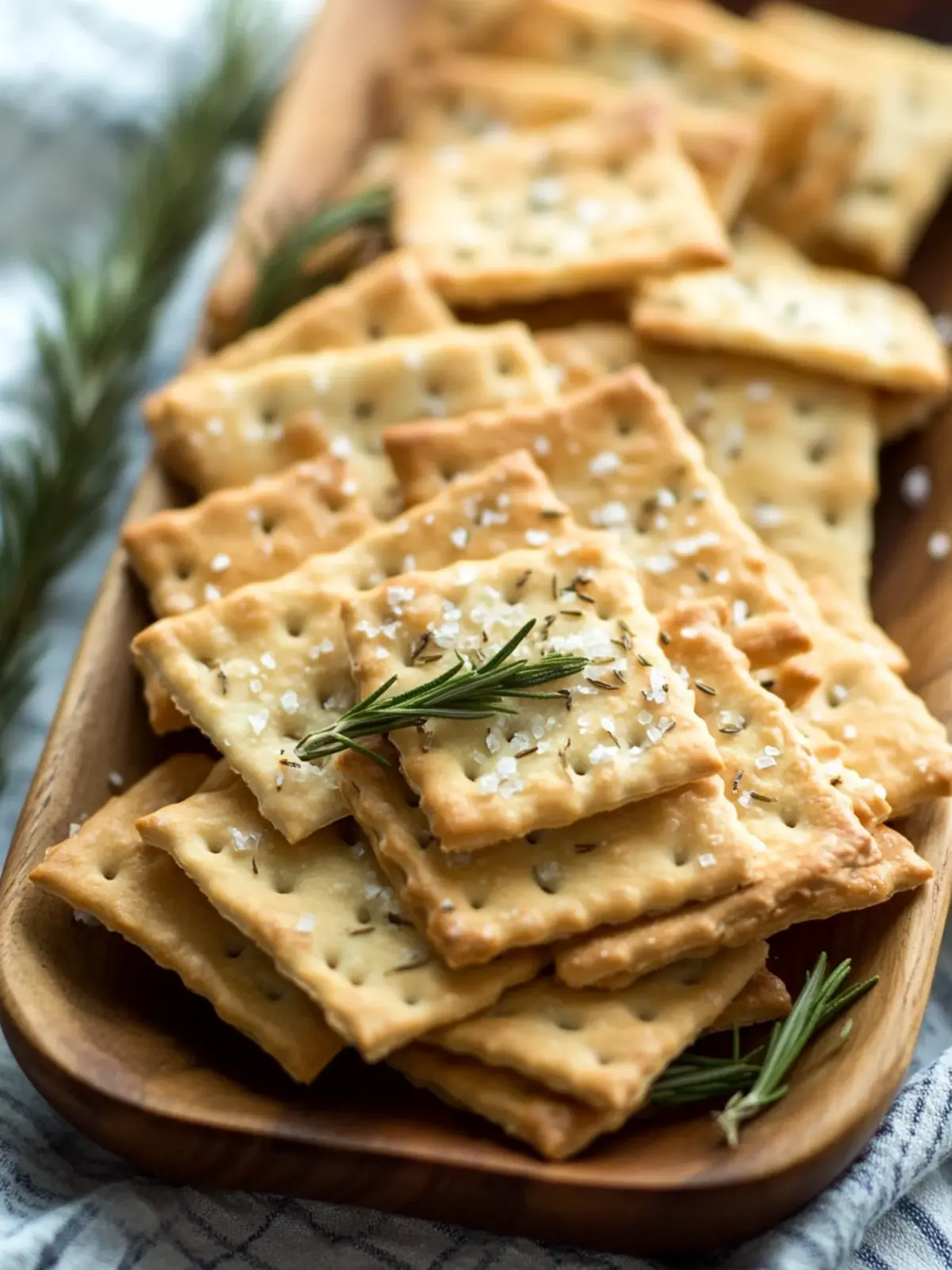 Irresistibly Crunchy Homemade Rosemary Sea Salt Crackers 3 Homemade Rosemary Sea Salt Crackers