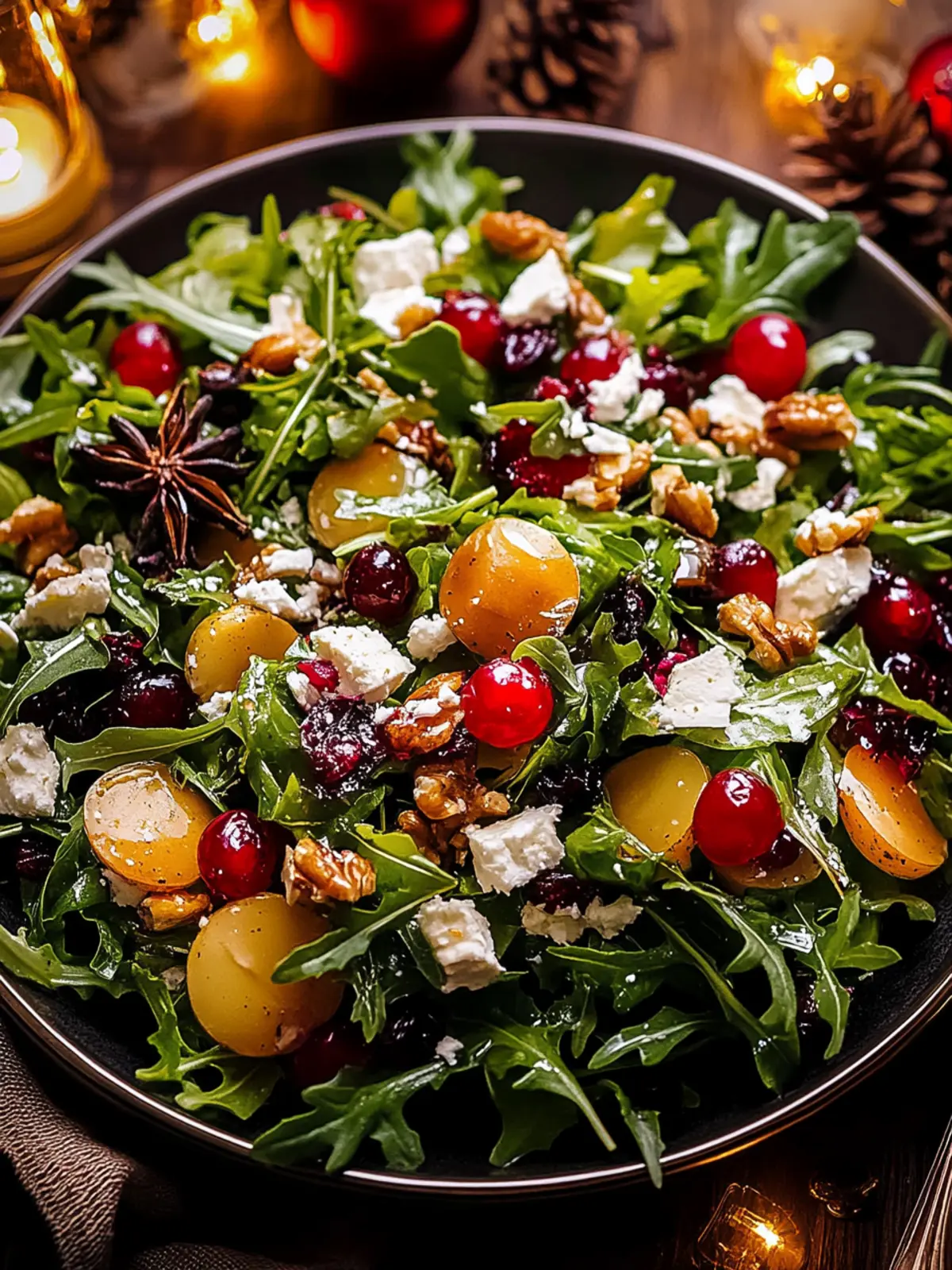 Christmas Salad with Honey Mustard Dressing