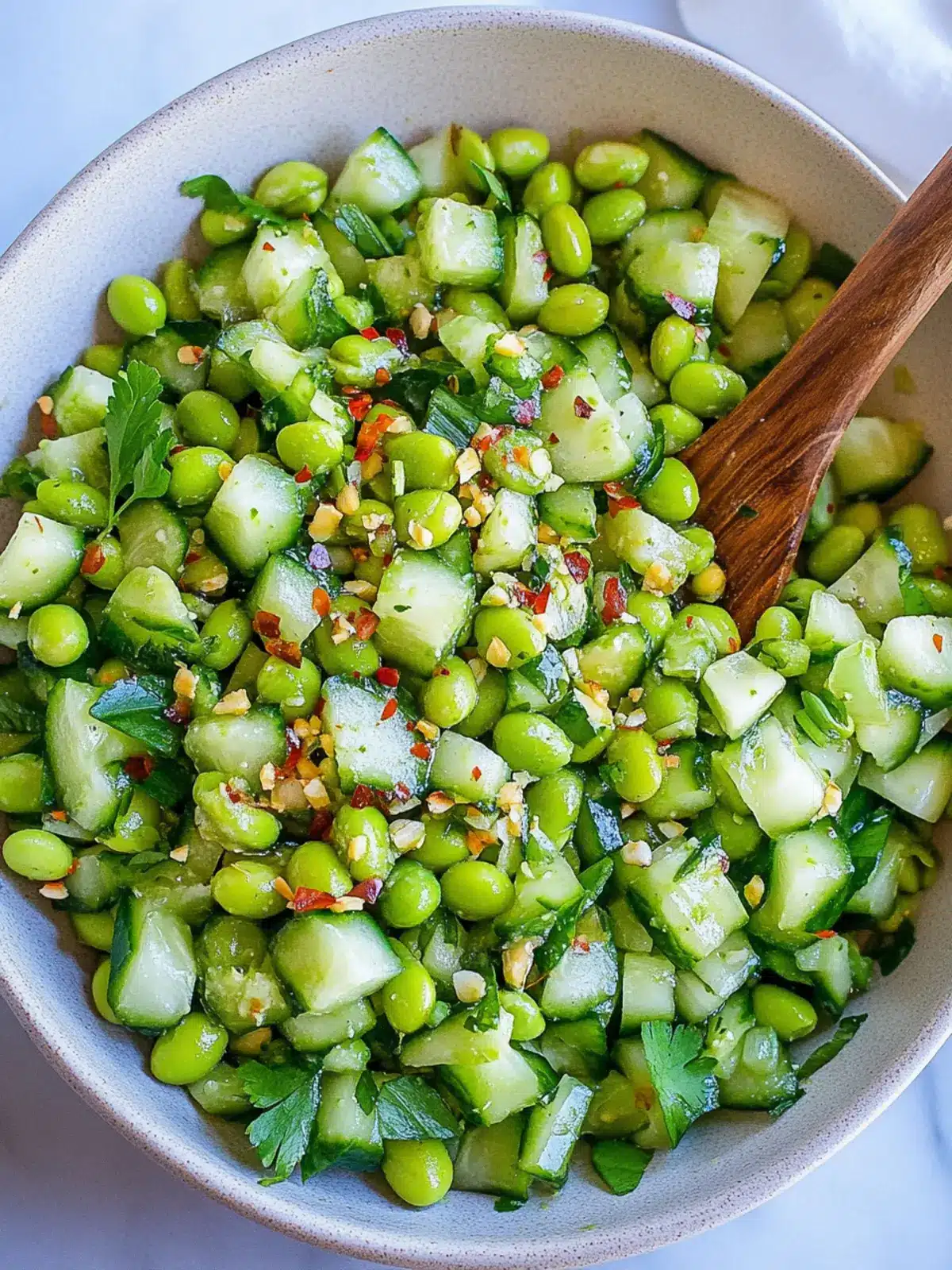 Zesty Cucumber Edamame Salad Perfect for Summer Gatherings 5 Cucumber Edamame Salad