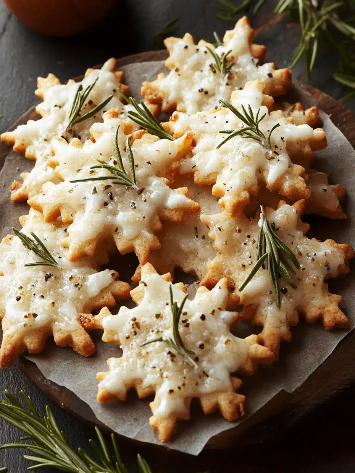 Savory Rosemary-Parmesan Snowflake Cookies for Festive Gatherings 3 Savory Rosemary-Parmesan Snowflake Cookies