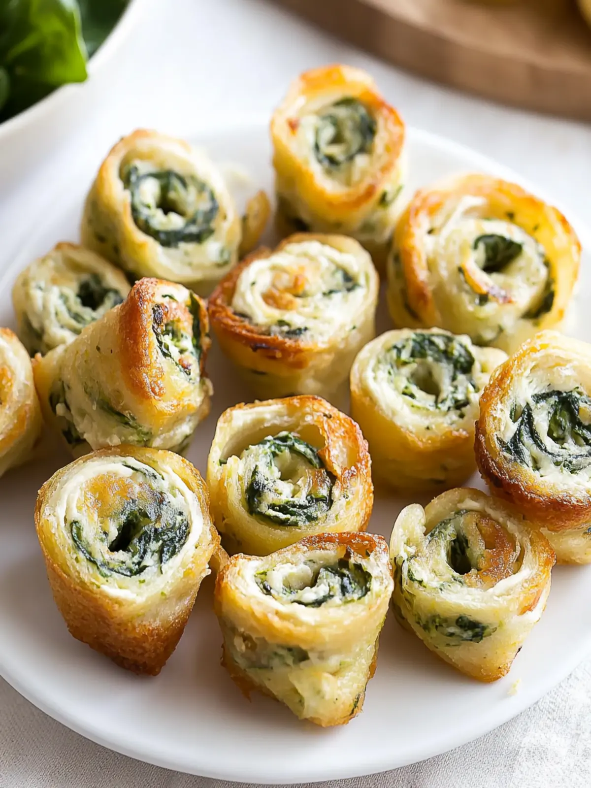 Irresistible Easy Spinach Dip in Bite-Sized Pinwheels 3 Easy Spinach Dip in Bite-Sized Pinwheels