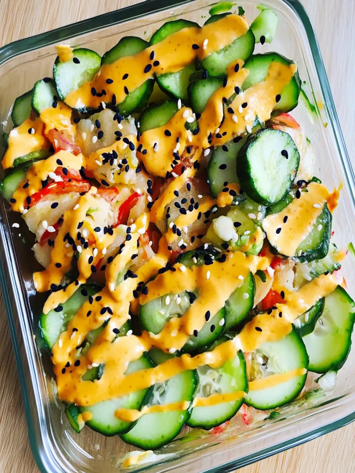 California Roll Cucumber Salad: Easy, Healthy, and Refreshing 4 California Roll Cucumber Salad