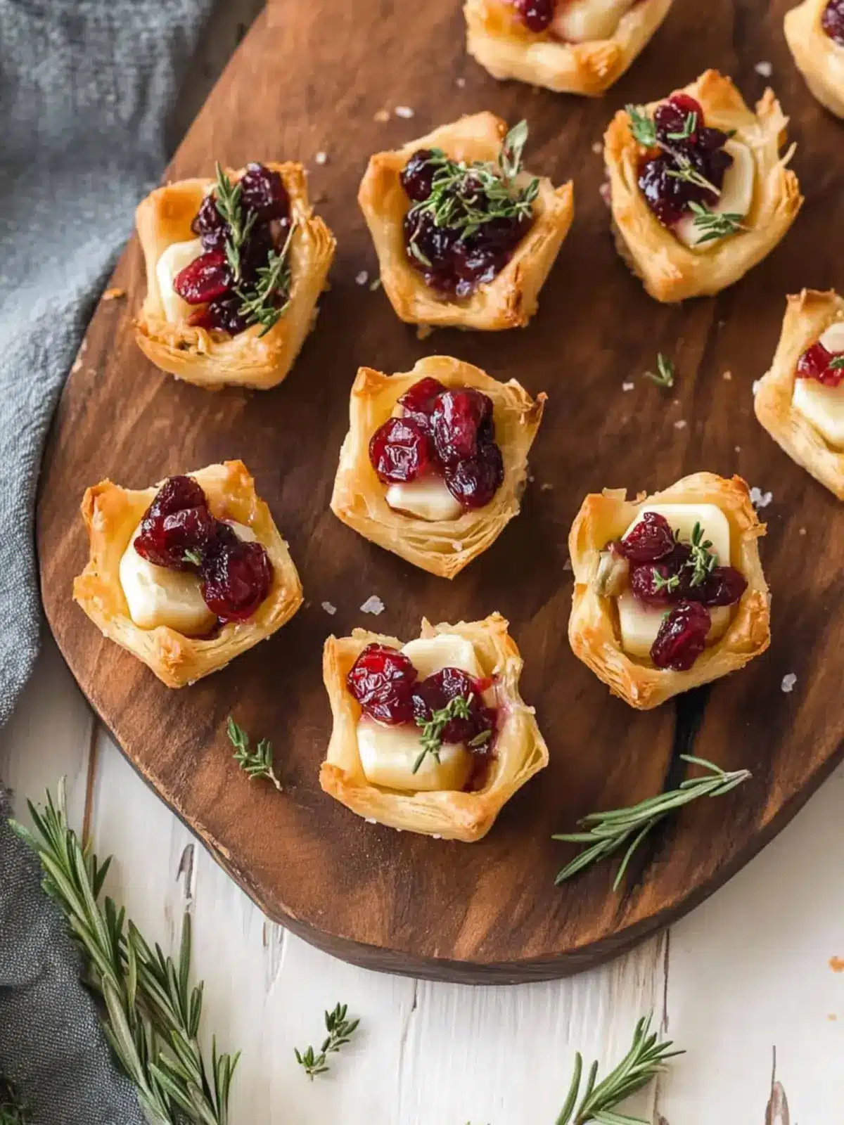 Delicious Cranberry Brie Bites Ready in Just 28 Minutes! 3 Cranberry Brie Bites