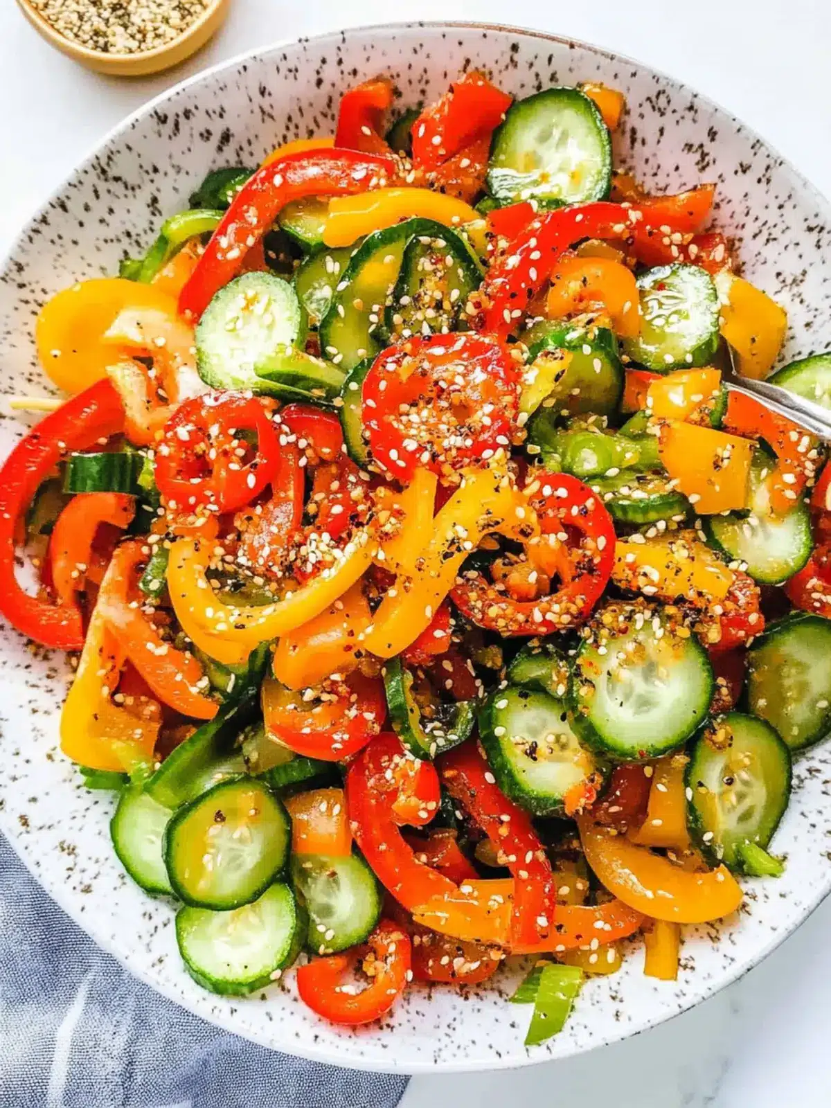 Viral Cucumber Pepper Salad