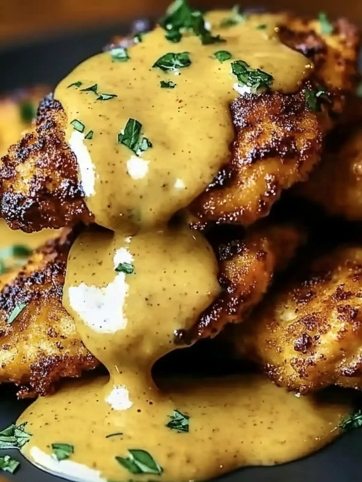 Crispy Pretzel Chicken with Mustard-Cheddar Sauce Delight 3 Pretzel Chicken with Mustard-Cheddar Sauce