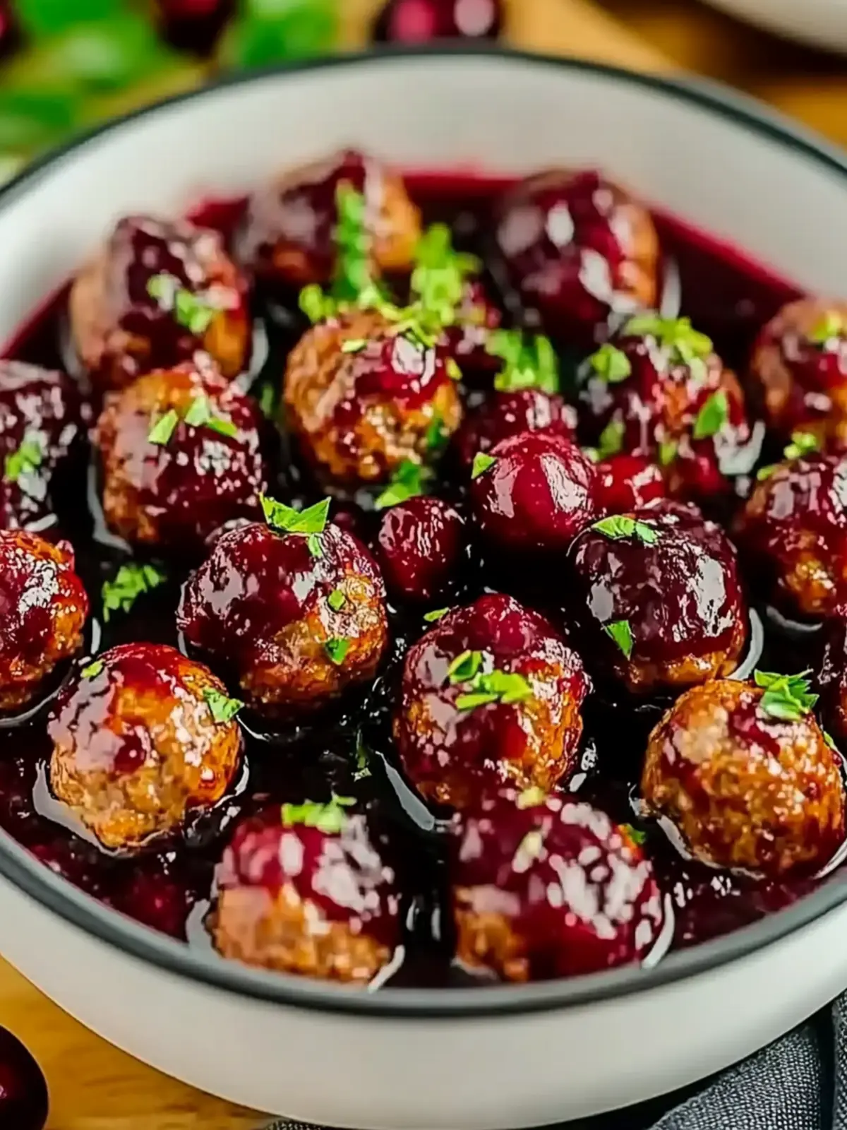 Quick Christmas Cranberry Meatballs