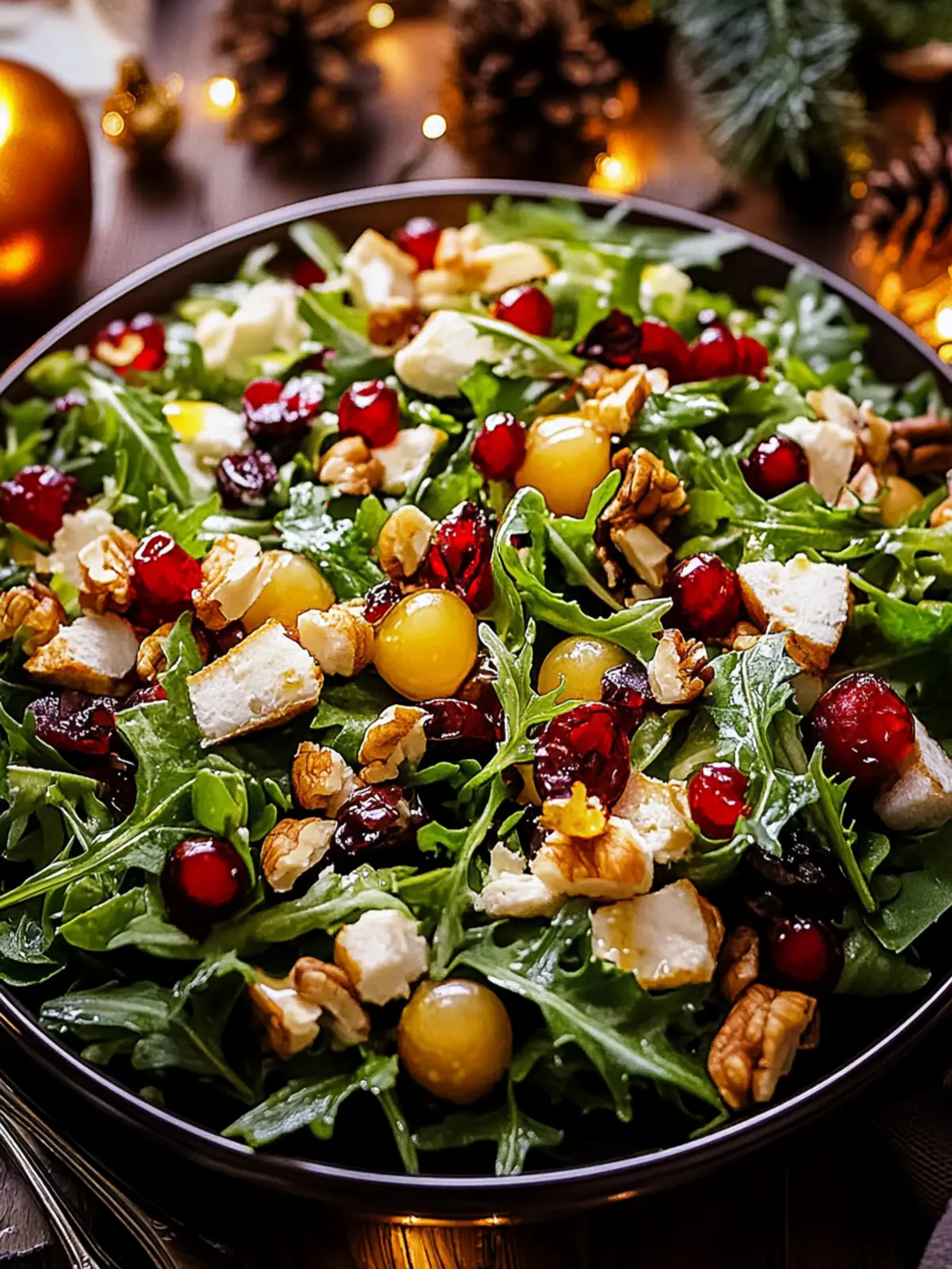 Christmas Salad with Honey Mustard Dressing