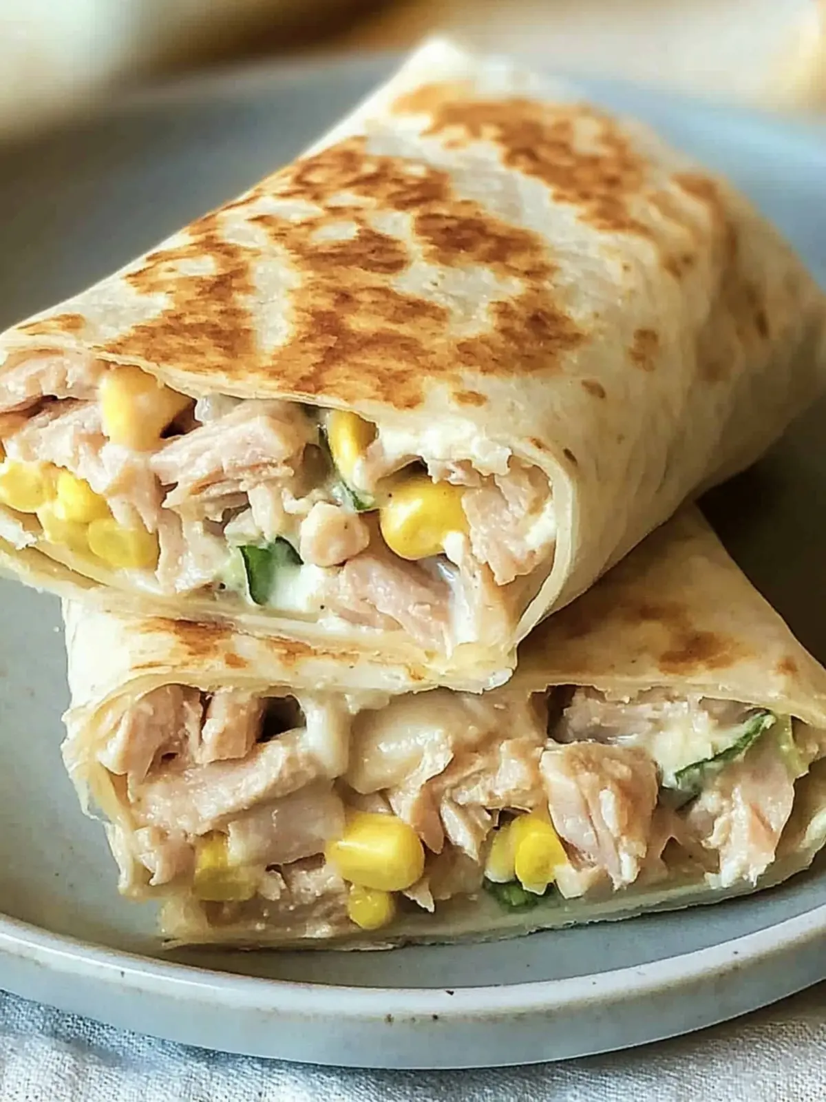 Healthy Tuna Melt Wrap