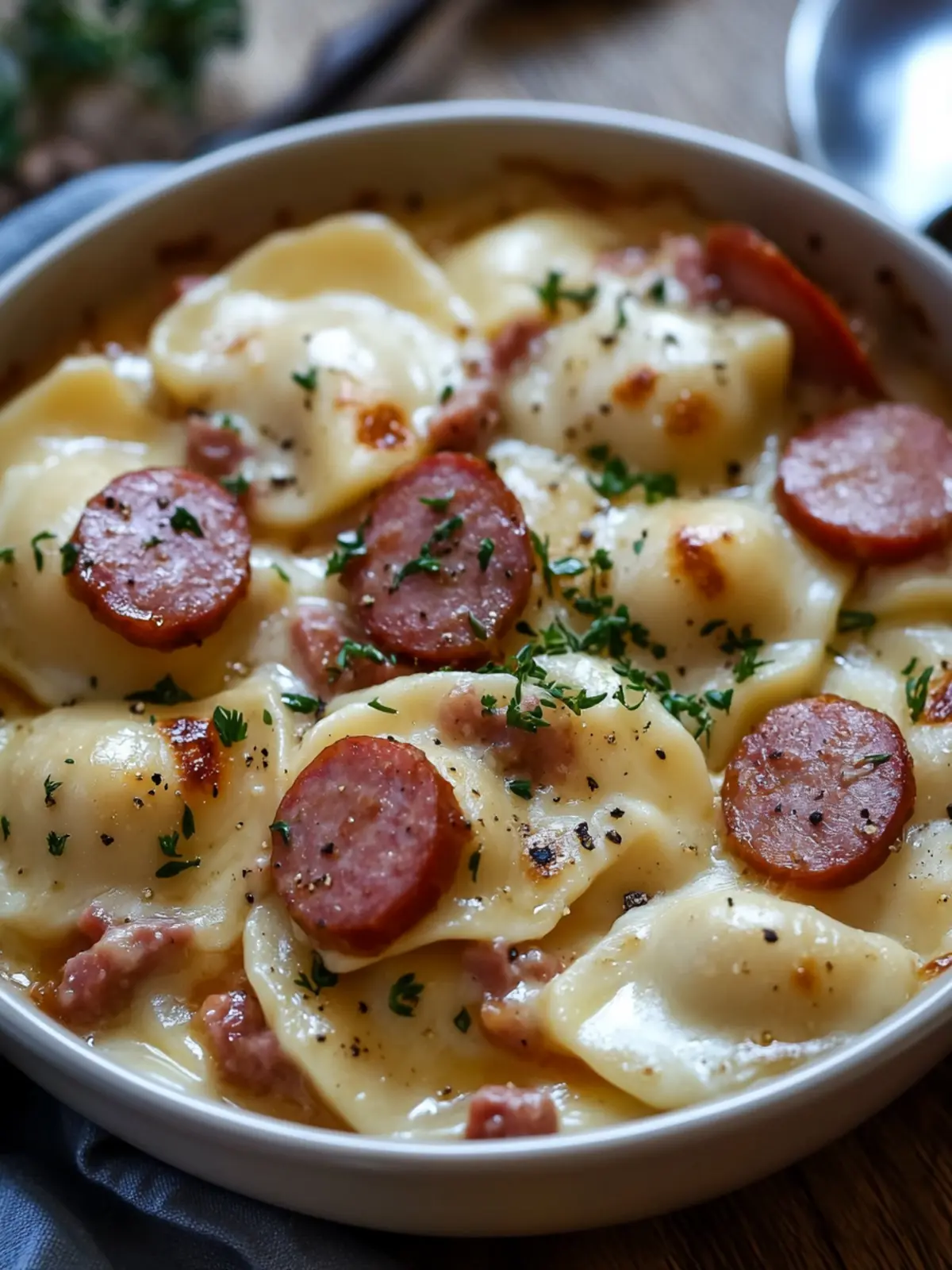 Hearty Crockpot Pierogi Casserole with Kielbasa Delight 4 Crockpot Pierogi Casserole with Kielbasa