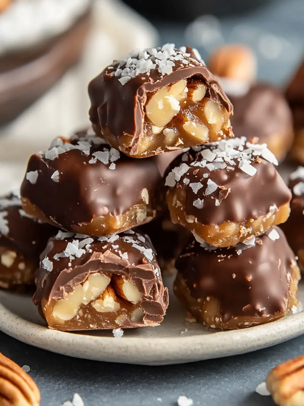 Chocolate Pecan Turtle Clusters: A Sweet Homemade Delight 2 Chocolate Pecan Turtle Clusters
