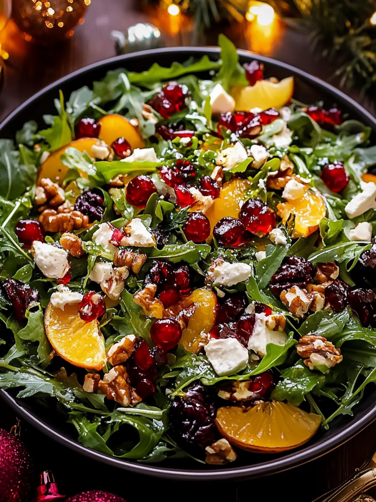Christmas Salad with Honey Mustard Dressing