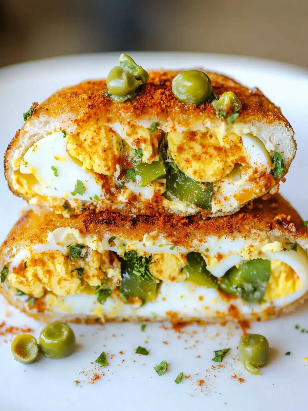 Crispy Egg Salad with Spicy Sriracha and Creamy Mozzarella 3 Crispy Egg Salad
