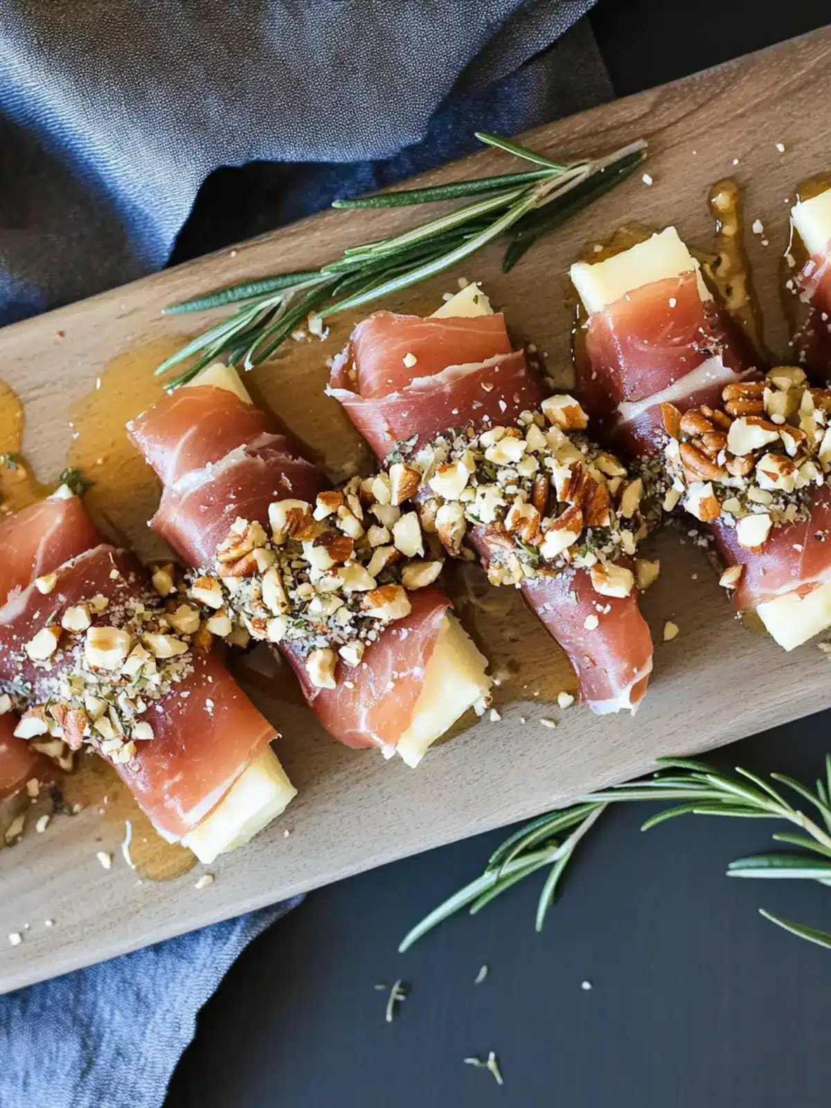 Crispy Prosciutto Wrapped Boursin Cheese with Honey Bliss 3 Crispy Prosciutto Wrapped Boursin Cheese with Honey and Chopped Nuts