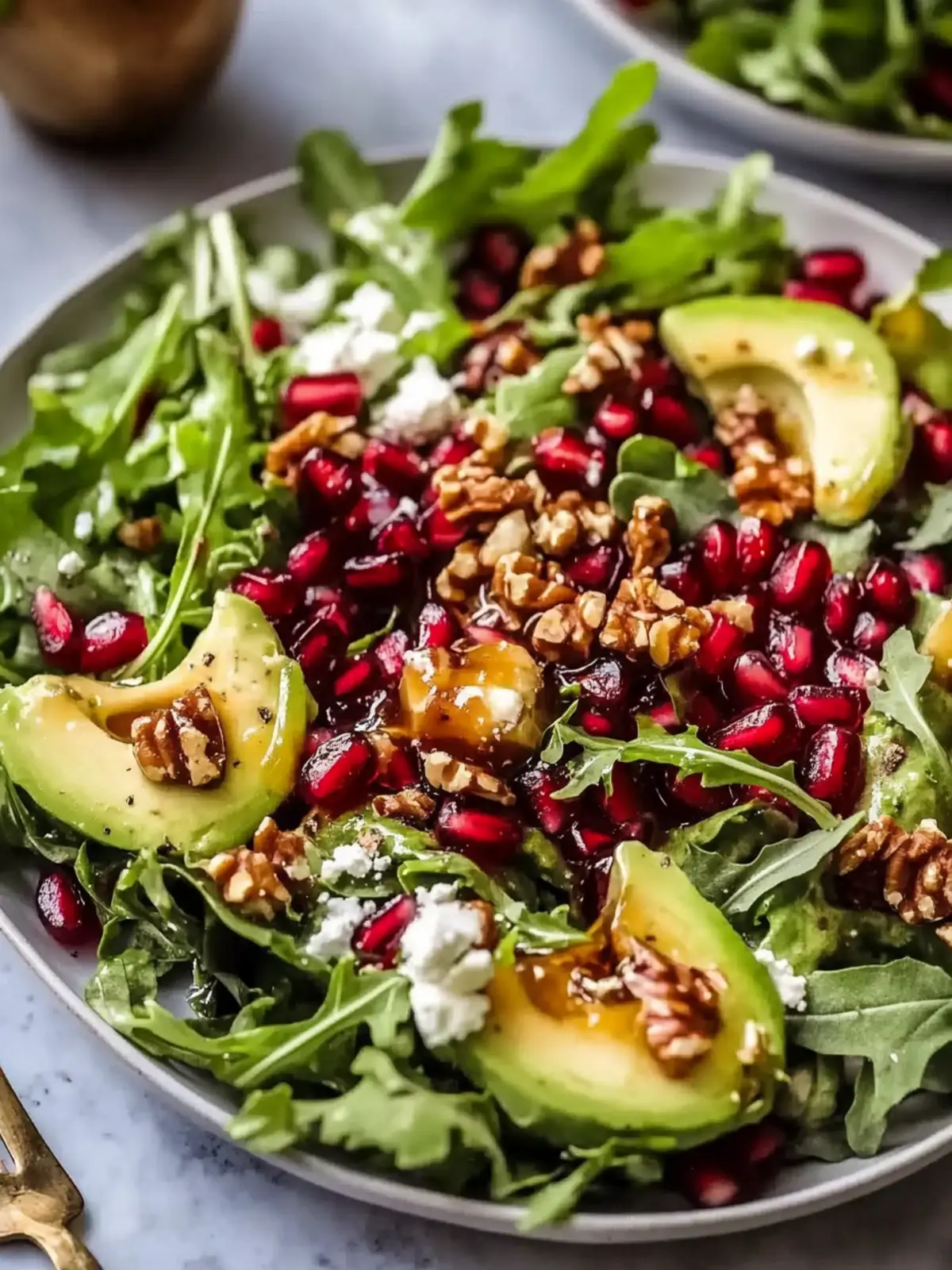Pomegranate Christmas Salad with Honey Mustard Magic 5 Pomegranate Christmas Salad with Honey Mustard Dressing
