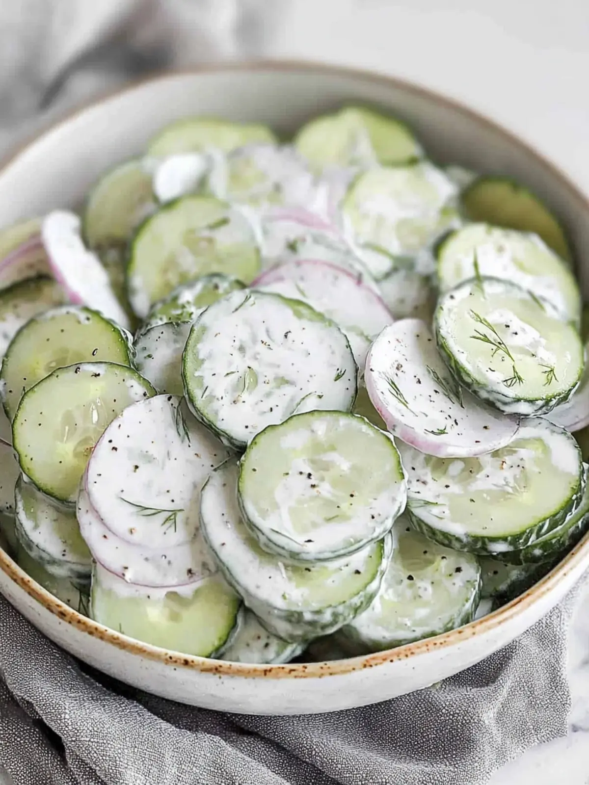 Deliciously Easy Creamy Cucumber Salad for Refreshing Crunch 3 Creamy Cucumber Salad